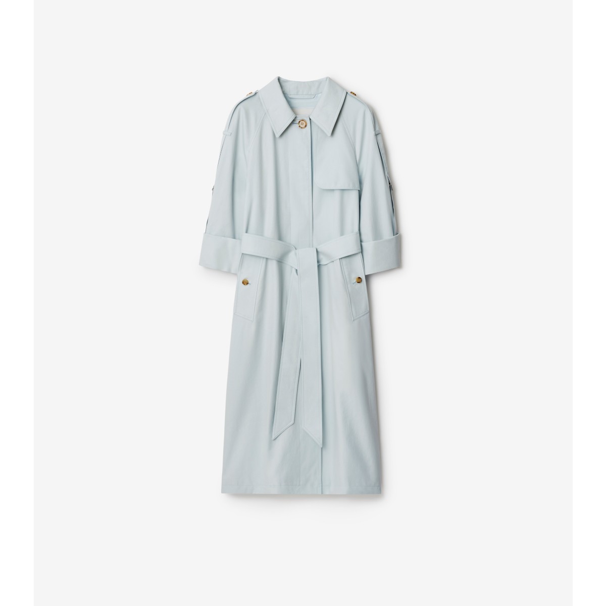  Check Long Lightweight Trench Coat
