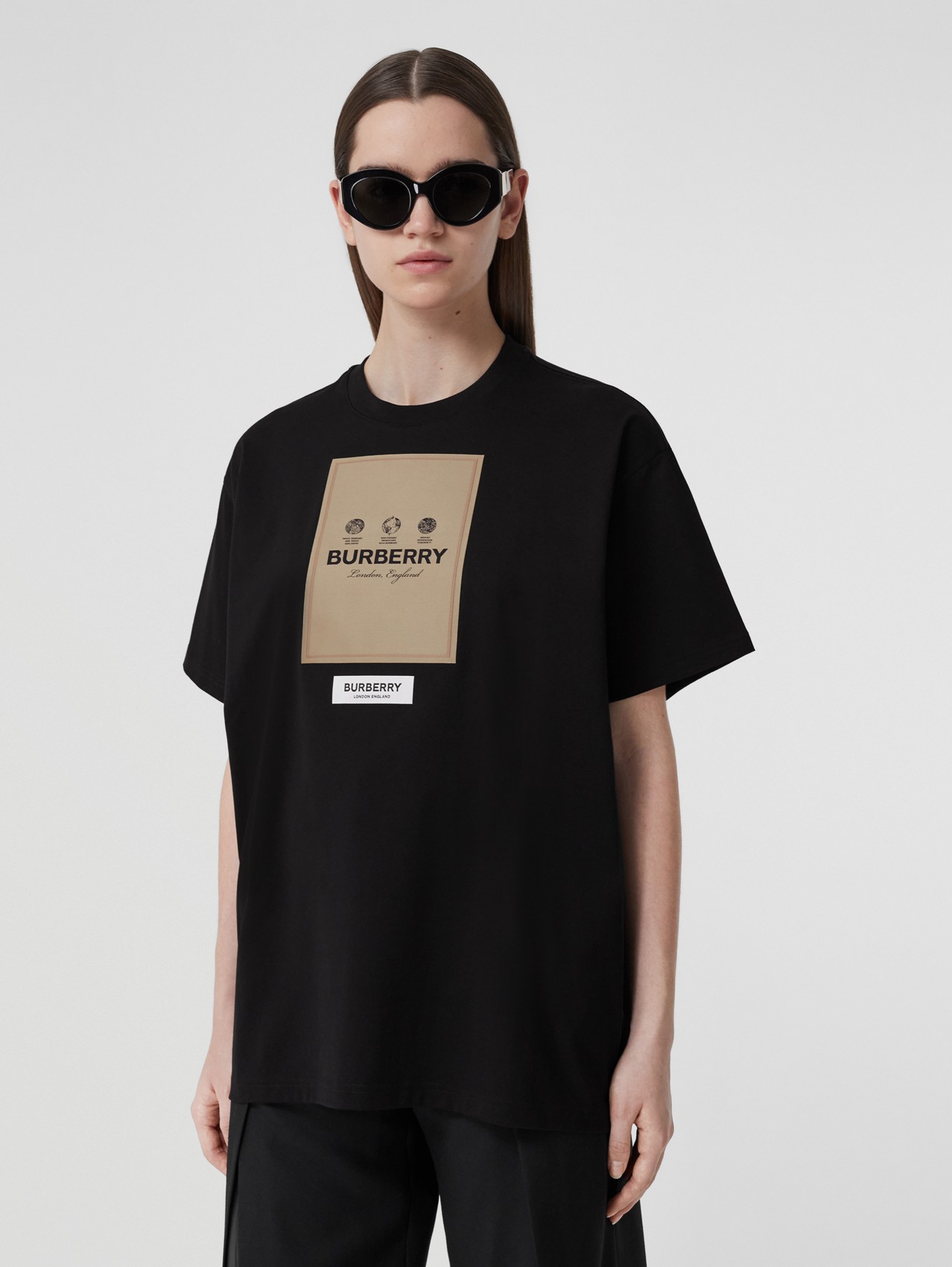 Femme Vêtements Tops T-shirts T-shirt Burberry en coloris Noir 
