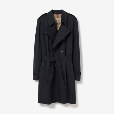 The Mid-length Kensington Trench Coat in Midnight - Men | Burberry® Official