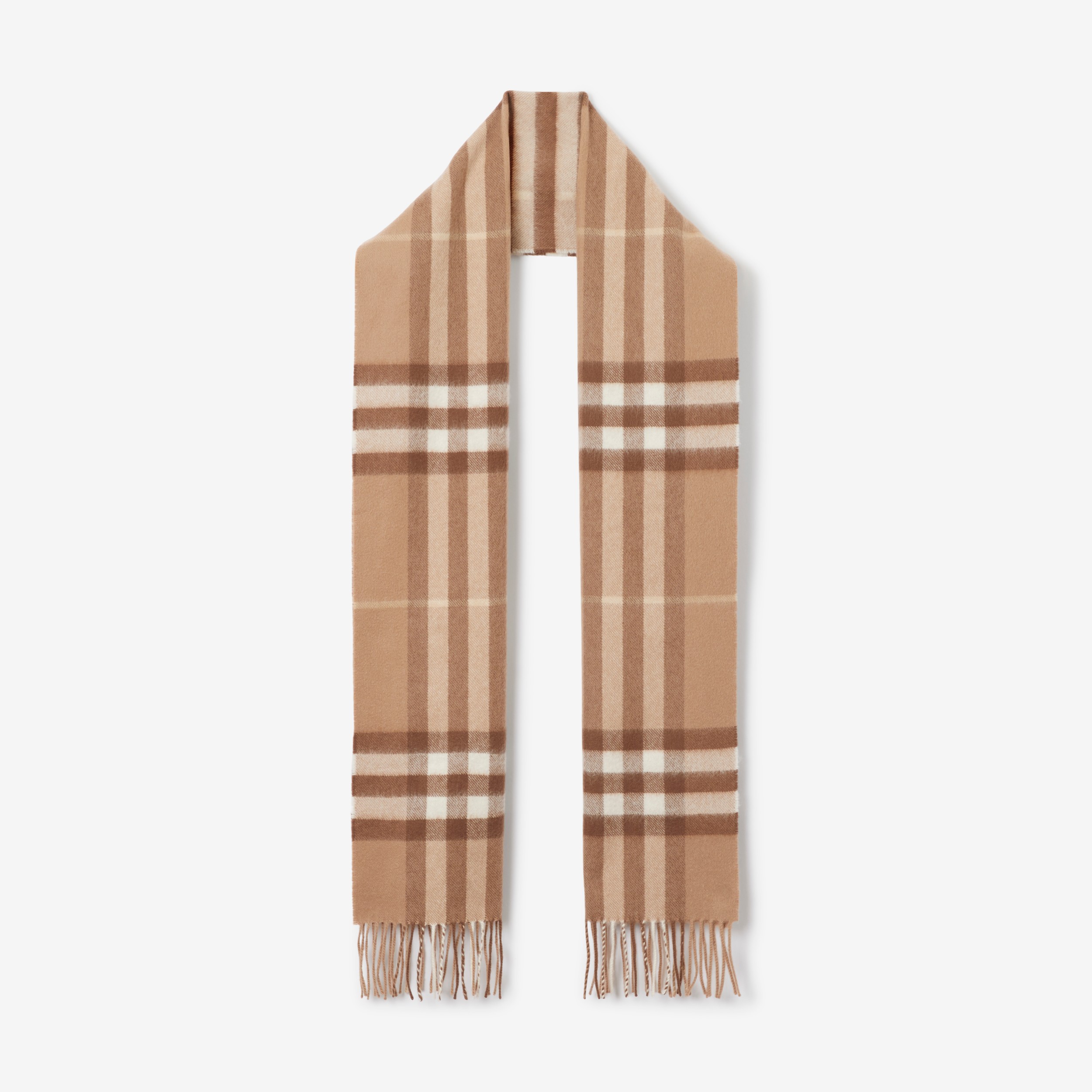 The Burberry Check Cashmere Scarf in Mid Camel | Burberry® Official