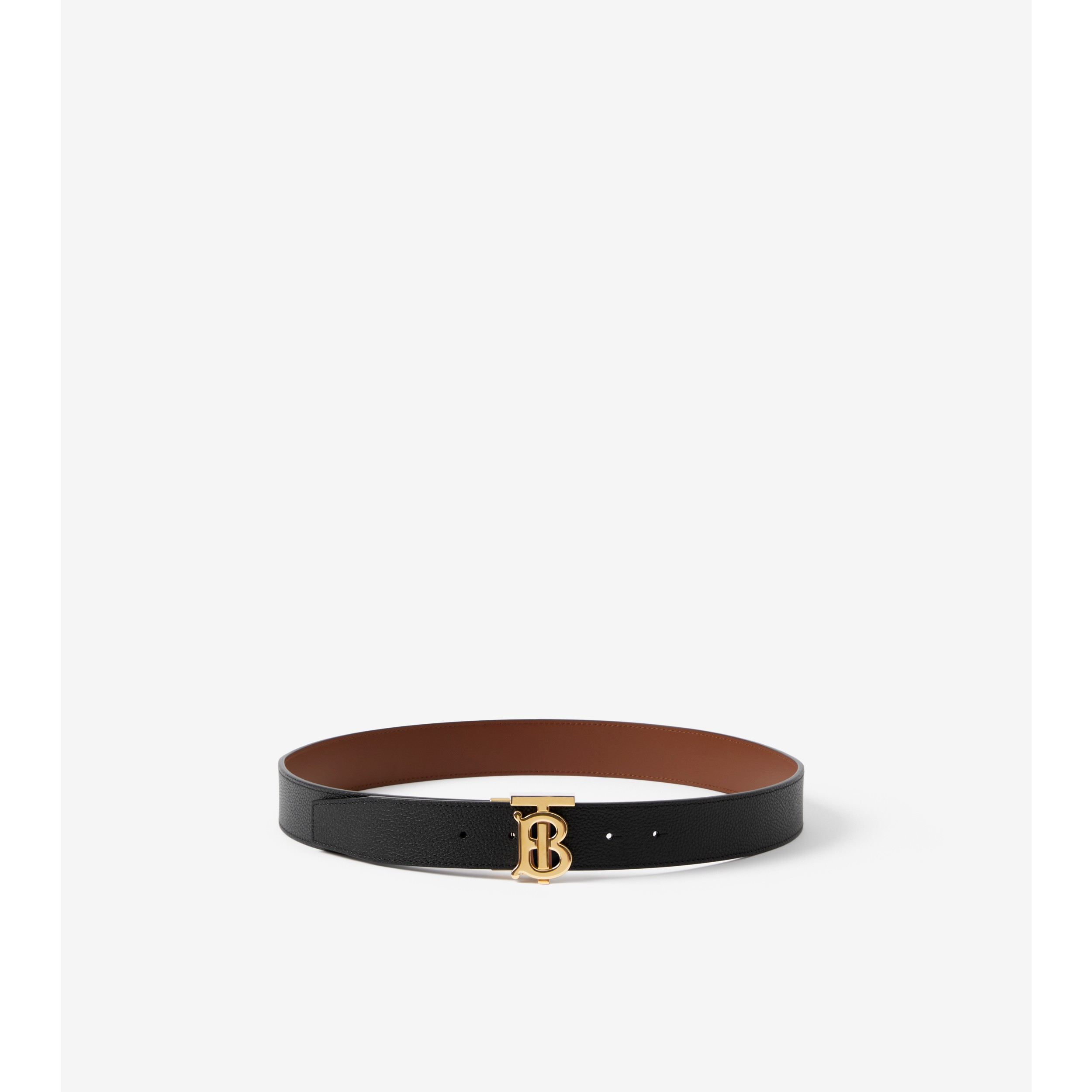 Leather Belt in Black - Burberry