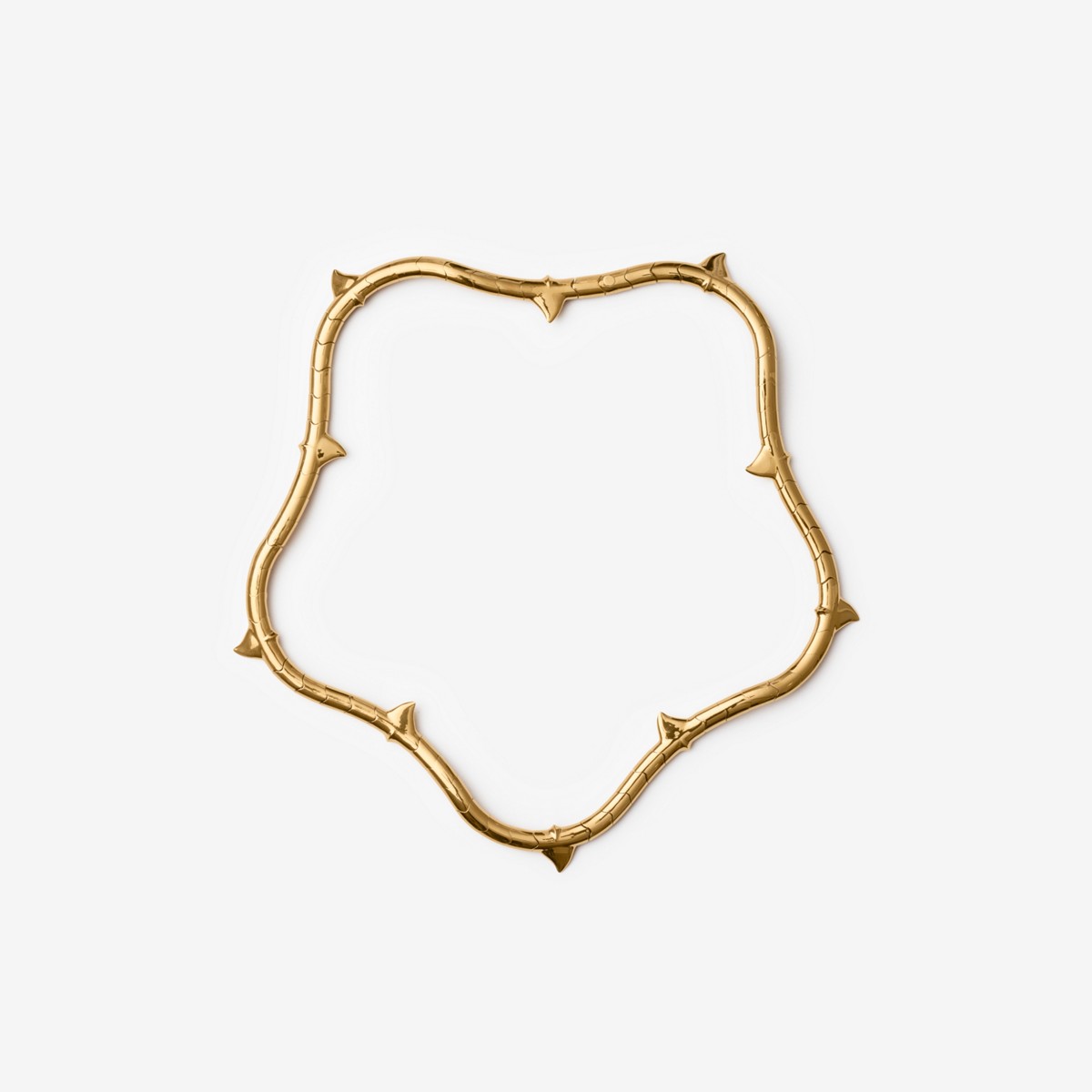 Shop Burberry Thorn Necklace In Gold
