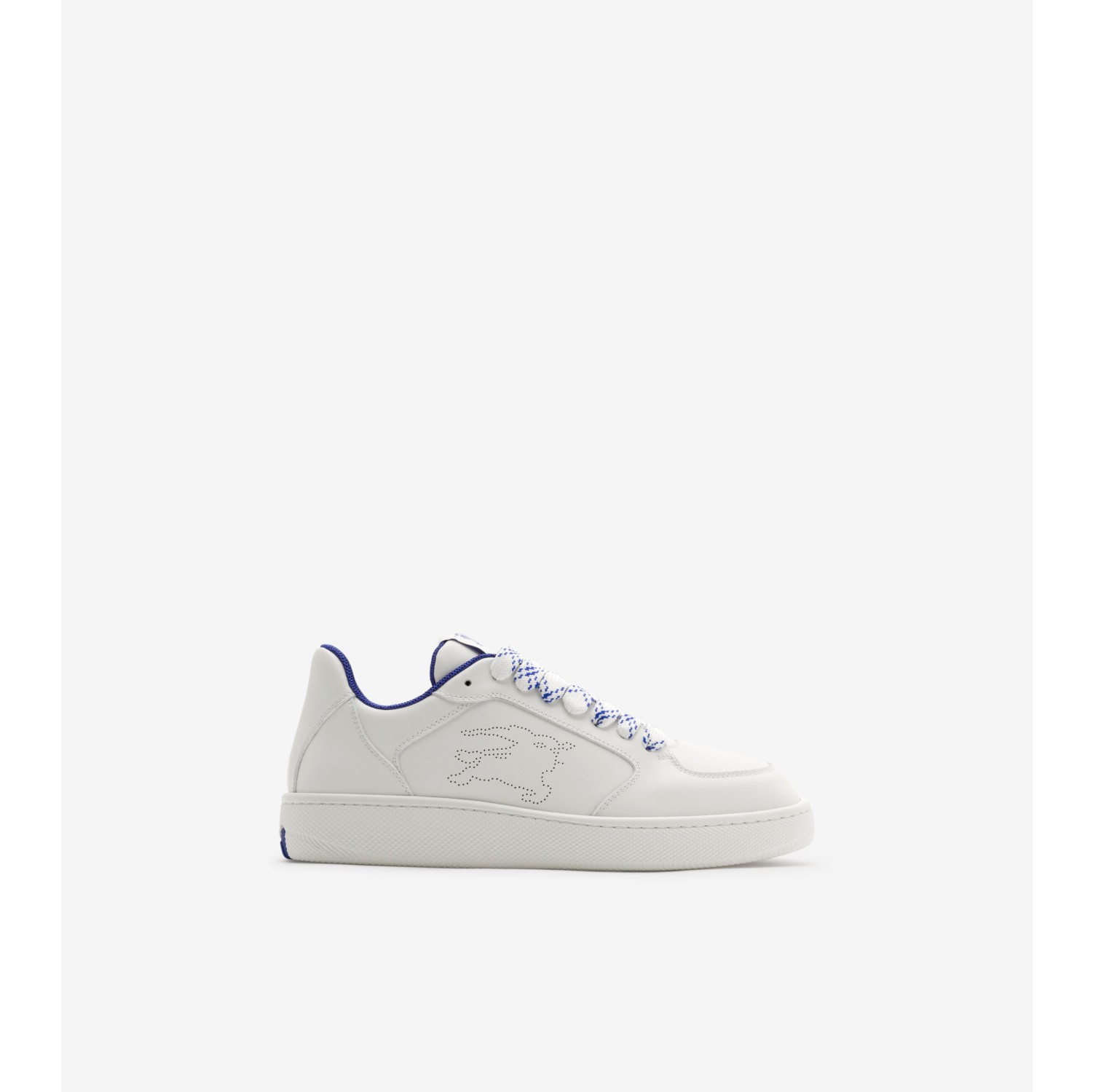 Leather Stock Sneakers in White Women Burberry Official