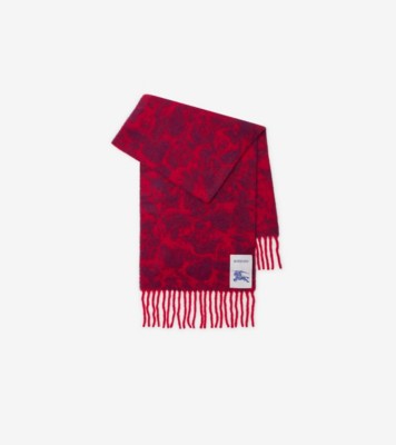 Burberry Equestrian Knight cashmere scarf - Red