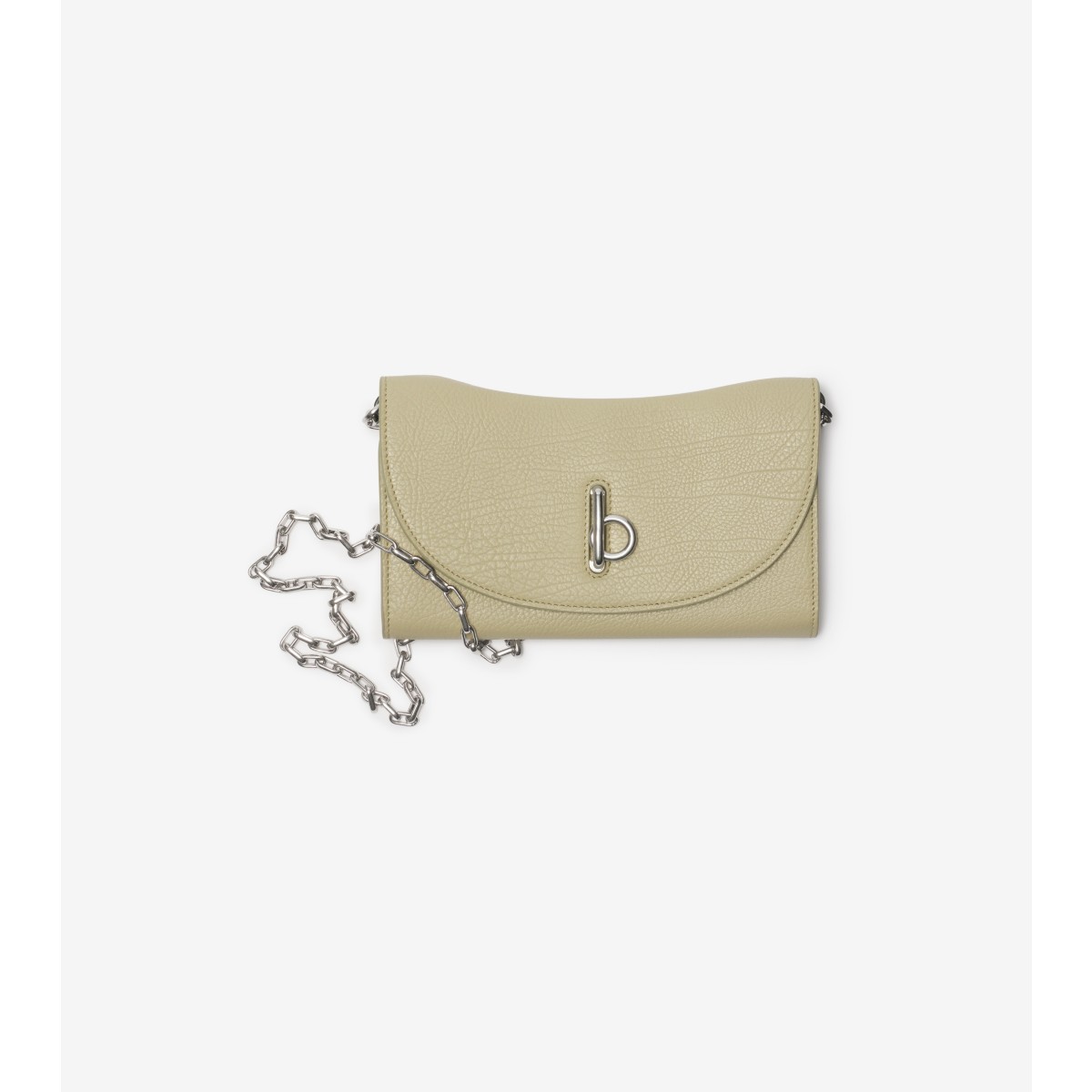 Shop Burberry Rocking Horse Chain Strap Wallet​ In Hunter