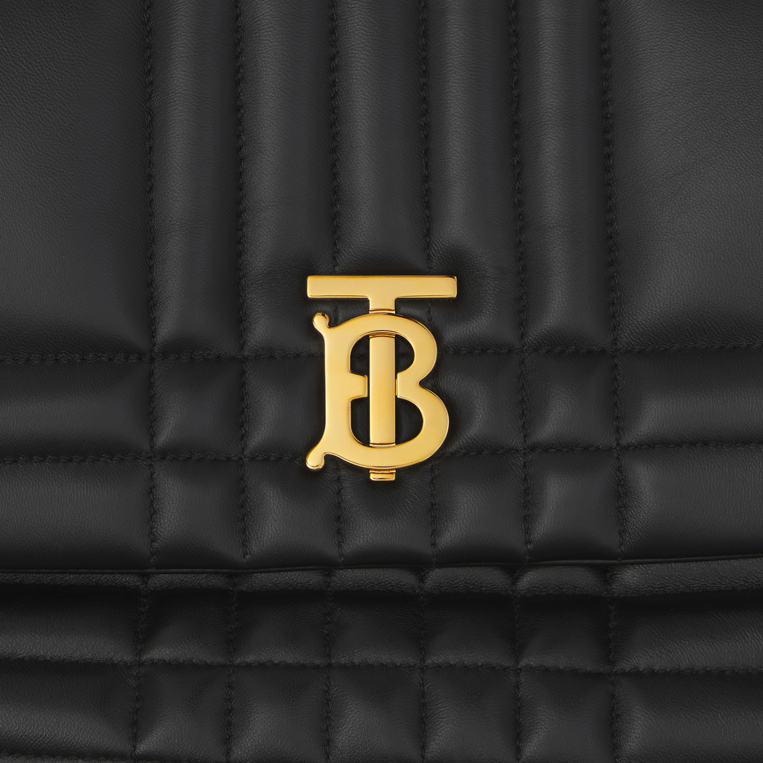 Quilted Leather Medium Lola Satchel in Black | Burberry® Official - 2