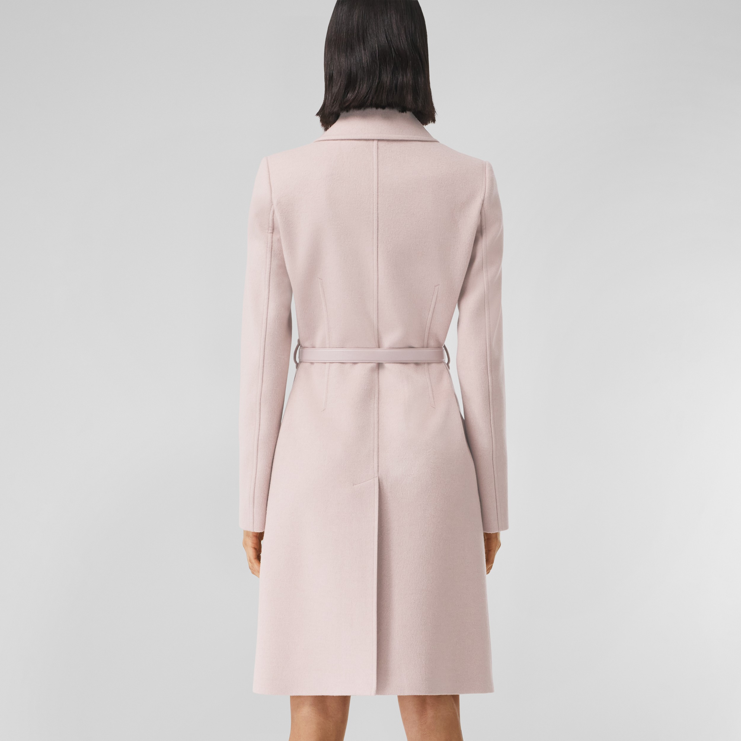 Monogram Motif Cashmere Belted Coat in Blush Beige - Women | Burberry® Official - 3