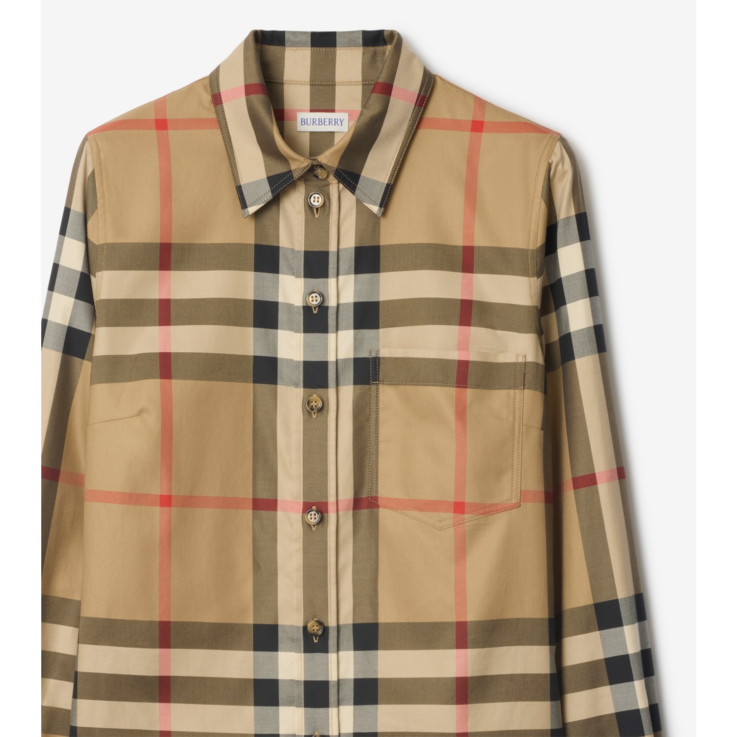 Slim Fit Check Cotton Shirt