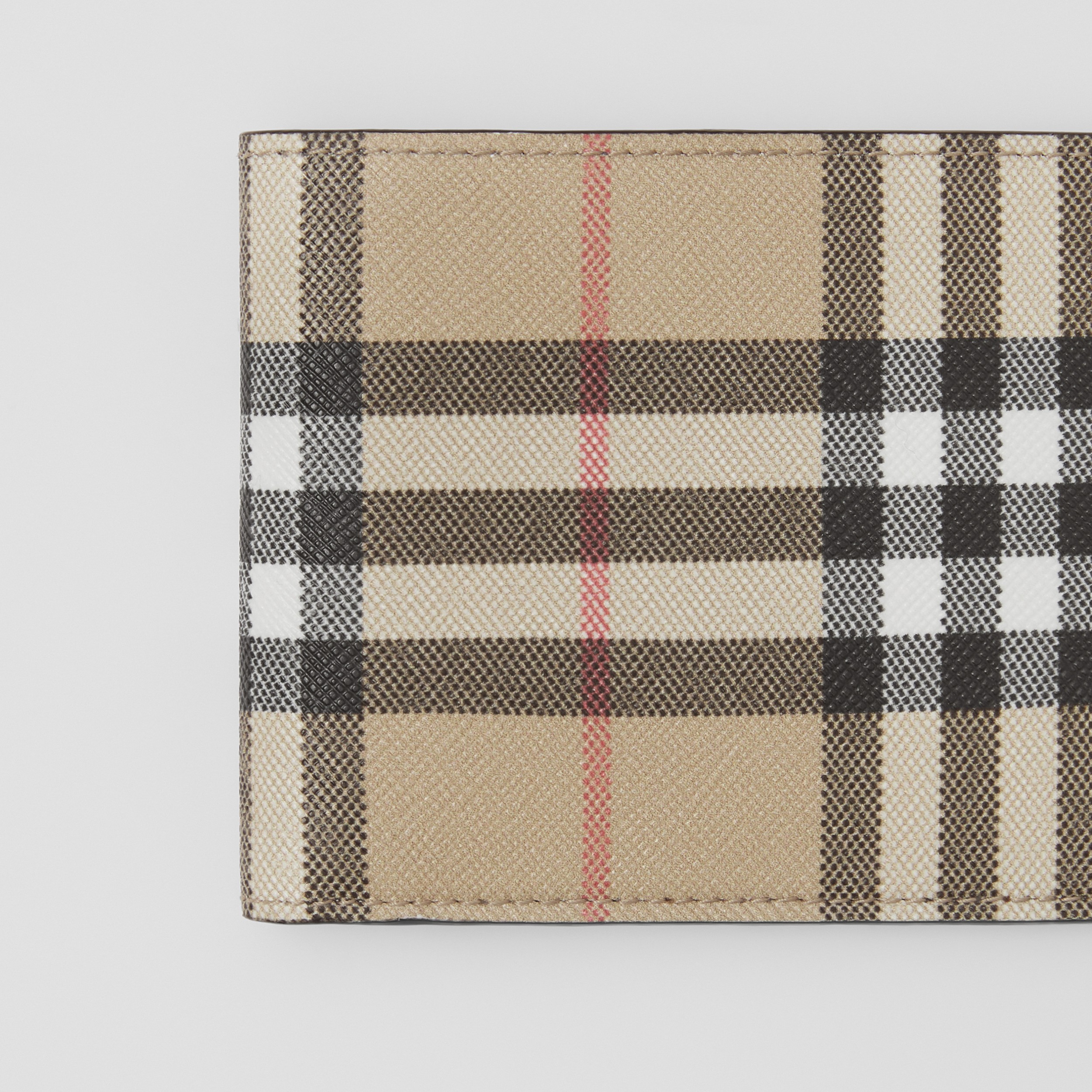 Vintage Check and Leather Slim Bifold Wallet in Archive Beige - Men | Burberry® Official - 2