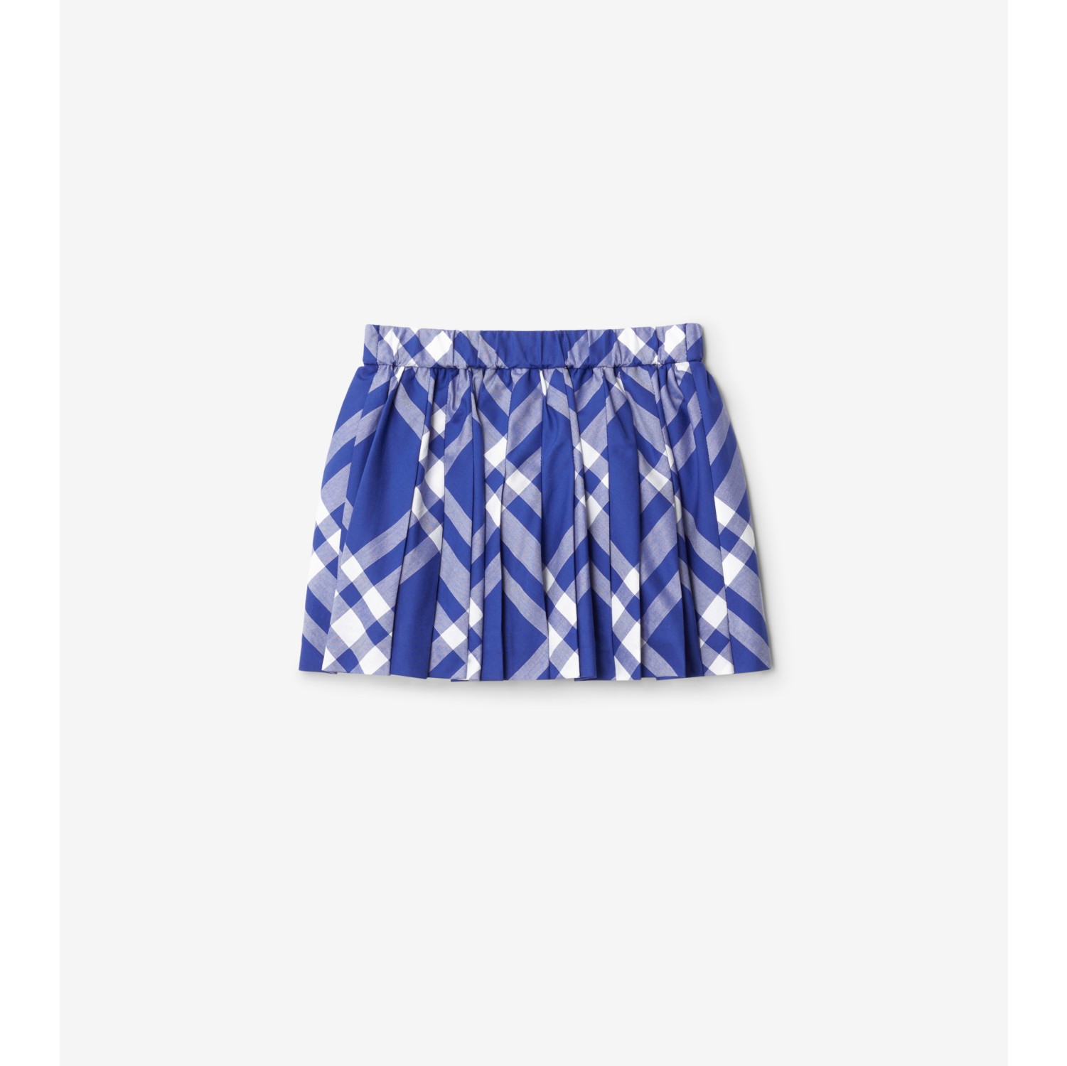 Gonna a pieghe in cotone Check