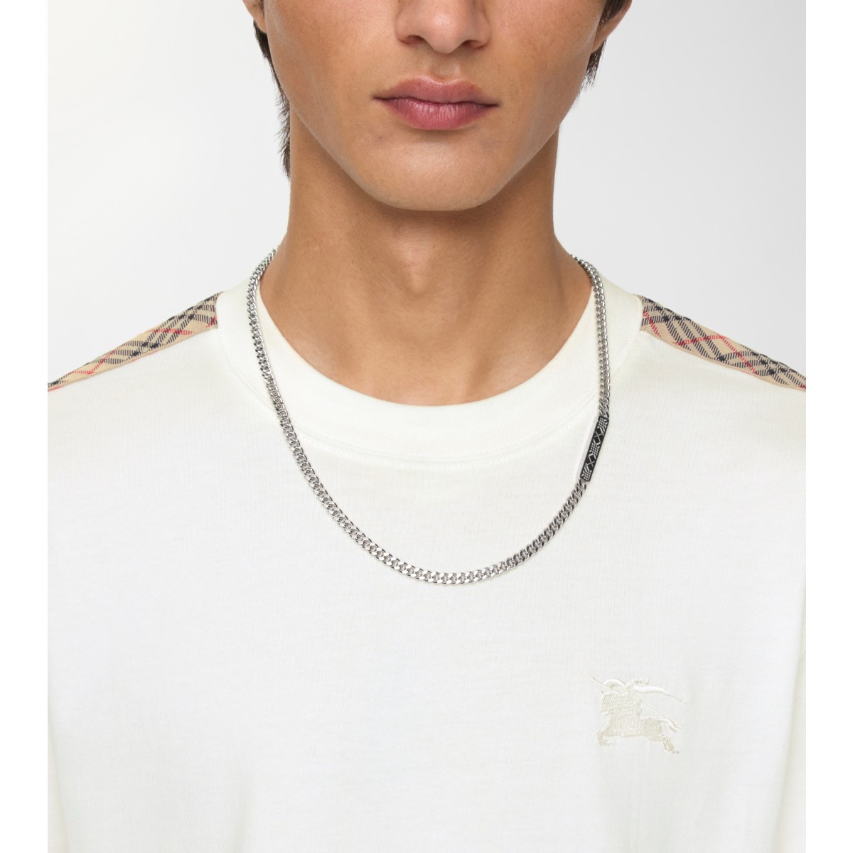  Check Engraved Chain Necklace