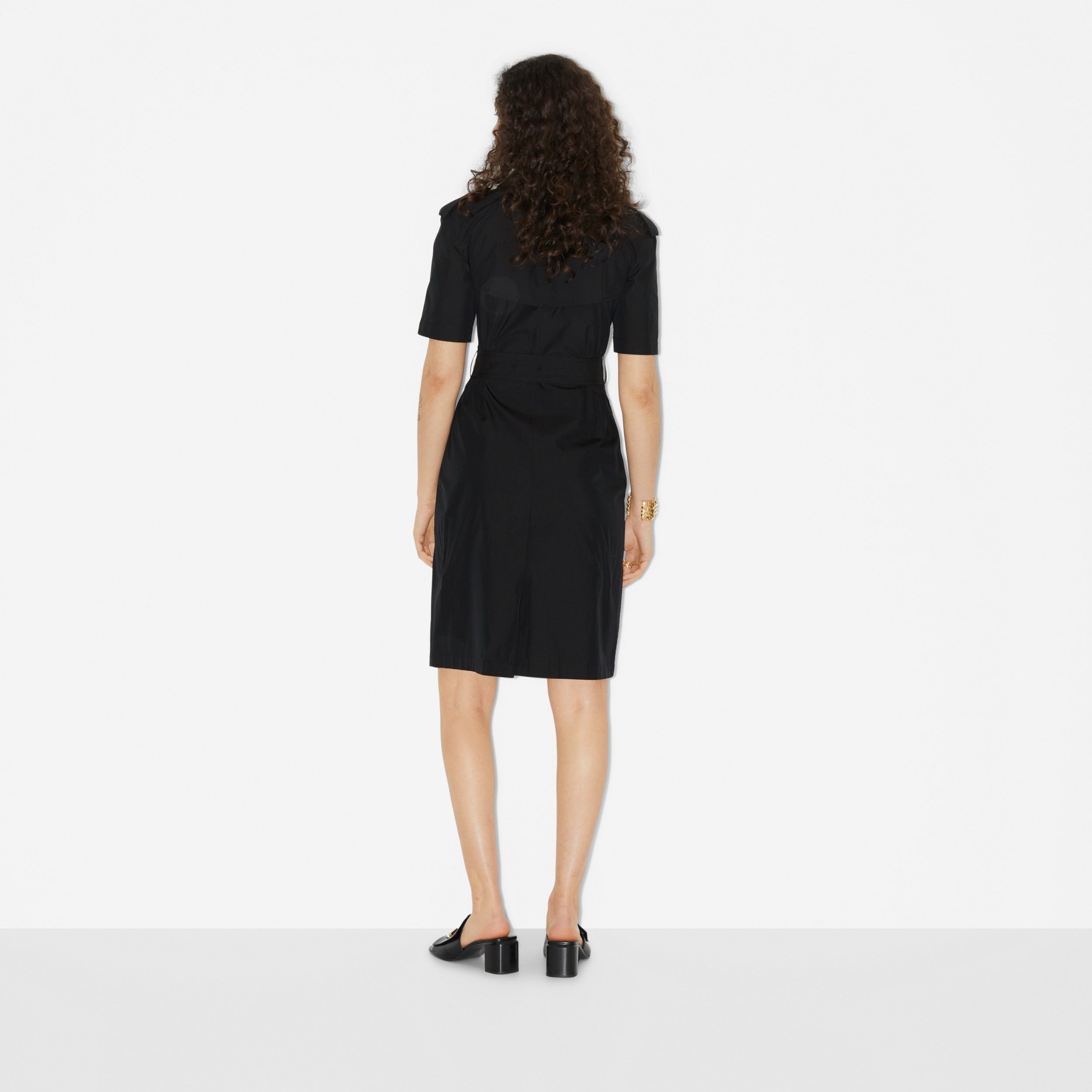 Robe trench en coton mélangé (Noir) - Femme | Site officiel Burberry® - 4