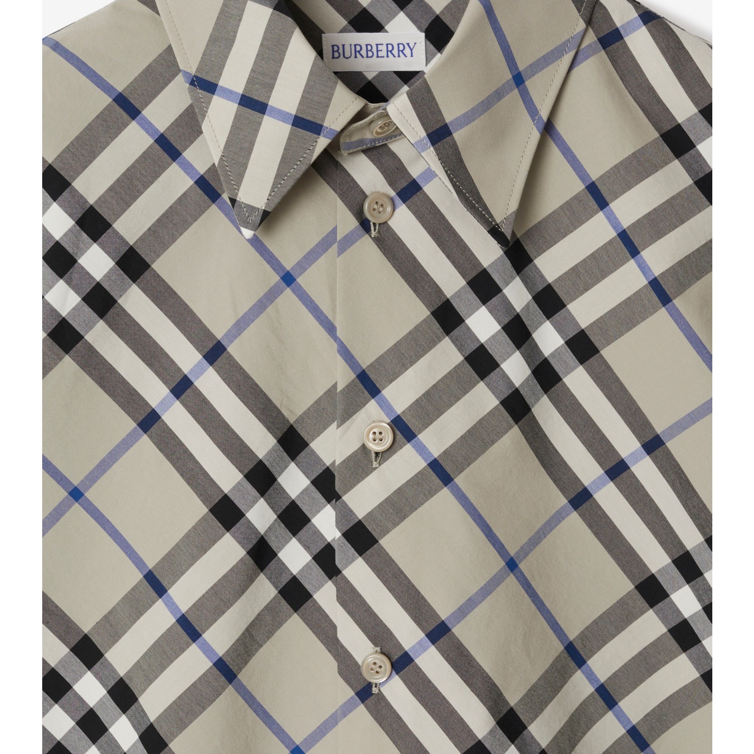 Chemise slim en coton Check
