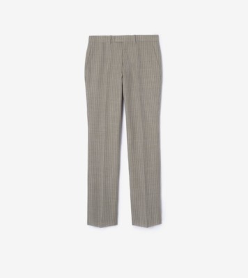 Pinstriped Wool Sloane Tailored Trousers Soil brown cotton ®