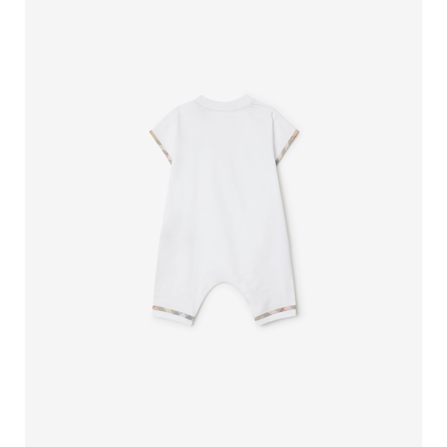 Check Trim Cotton Playsuit