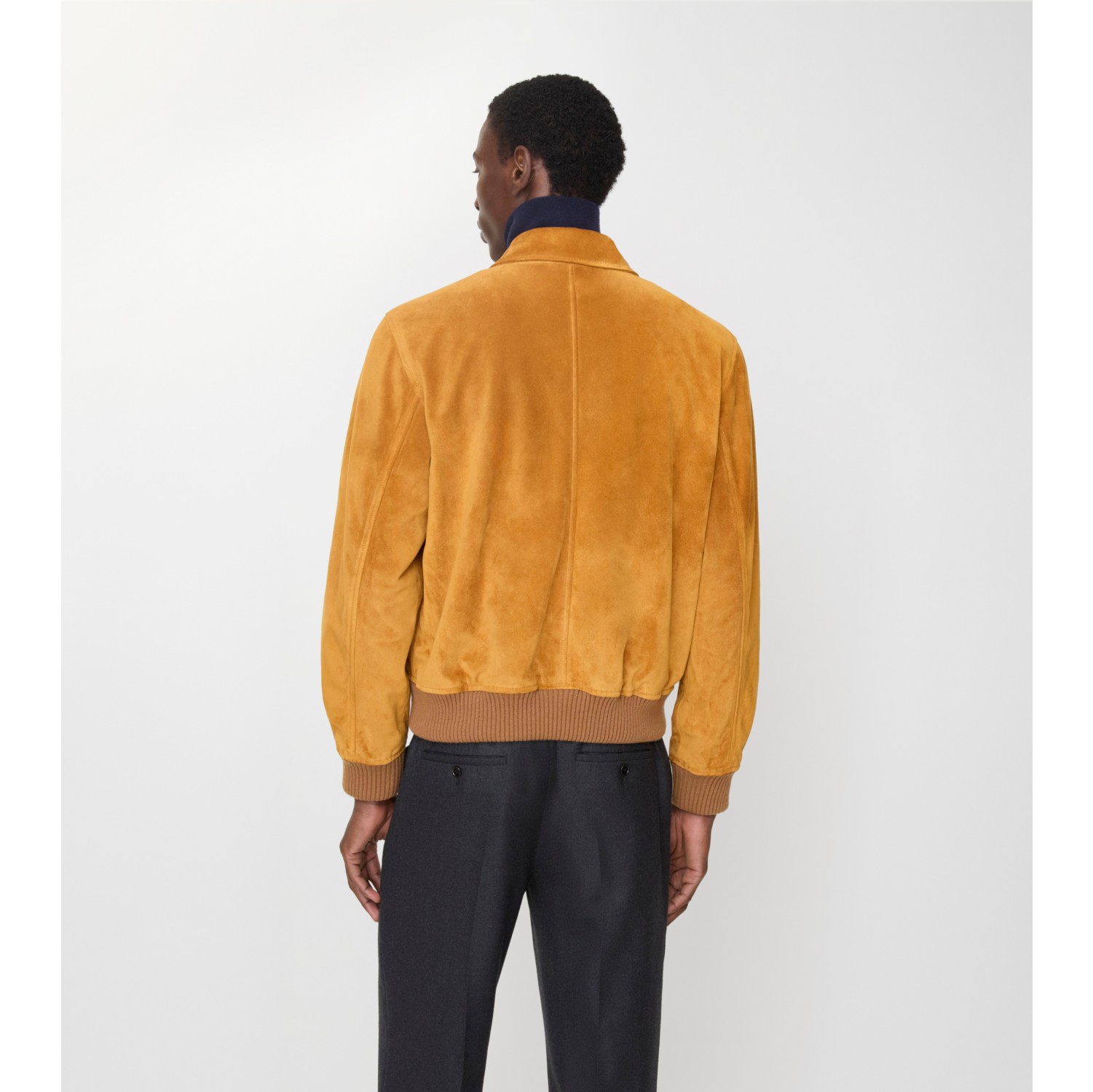 Suede Harrington Jacket in Tan - Men, Leather | Burberry® Official