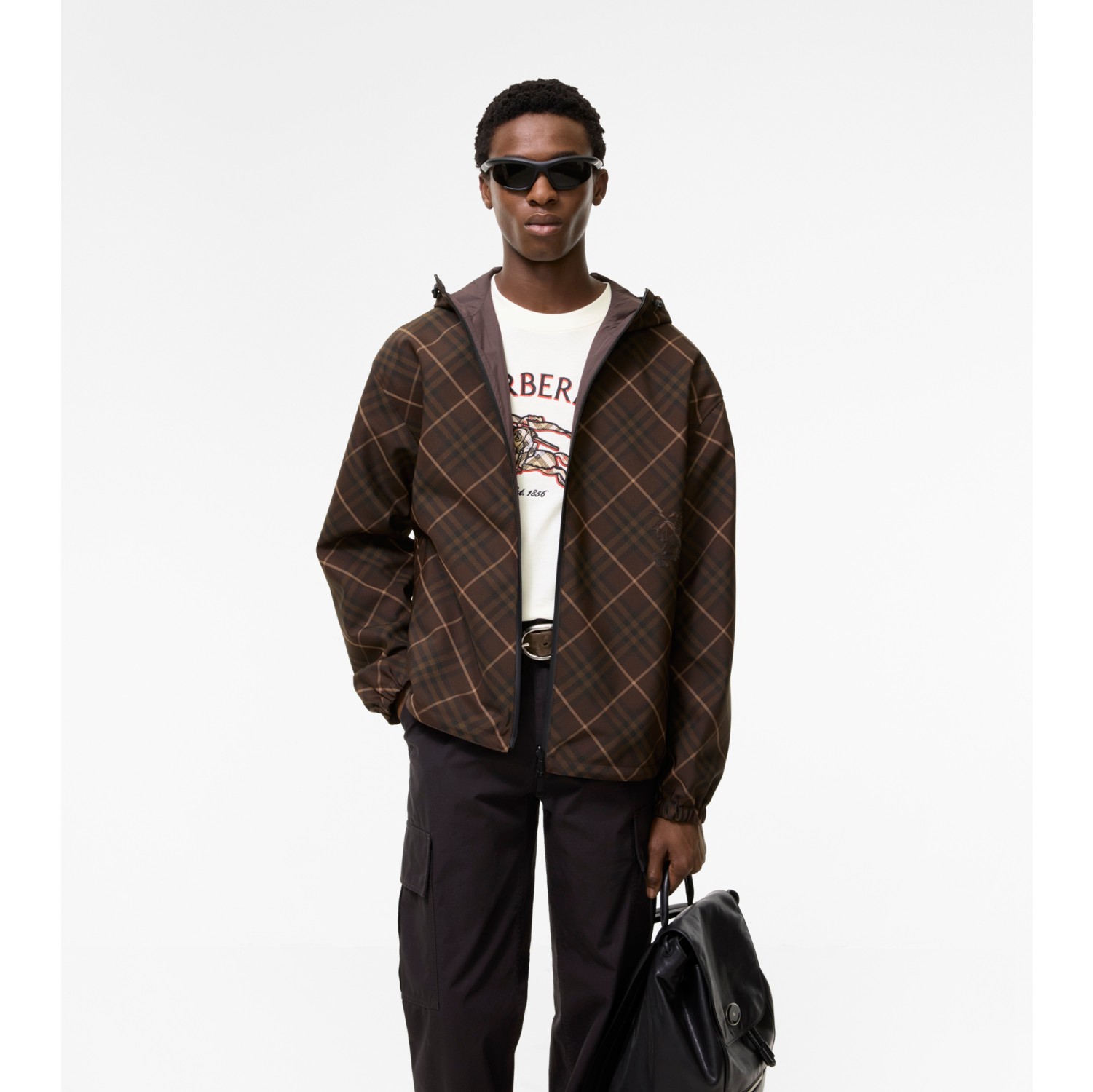 Reversible Check Hooded Jacket