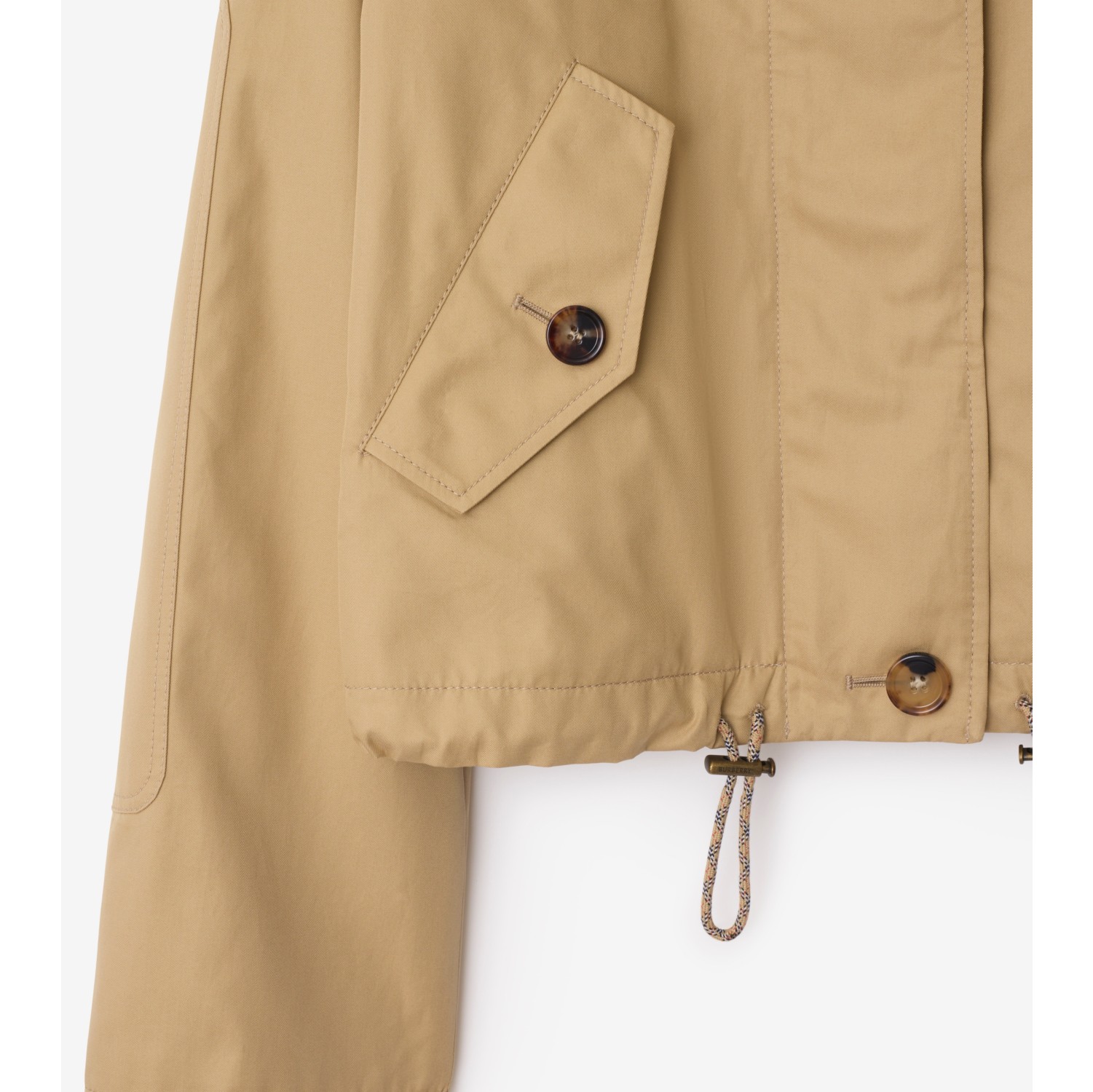 Parka courte en gabardine