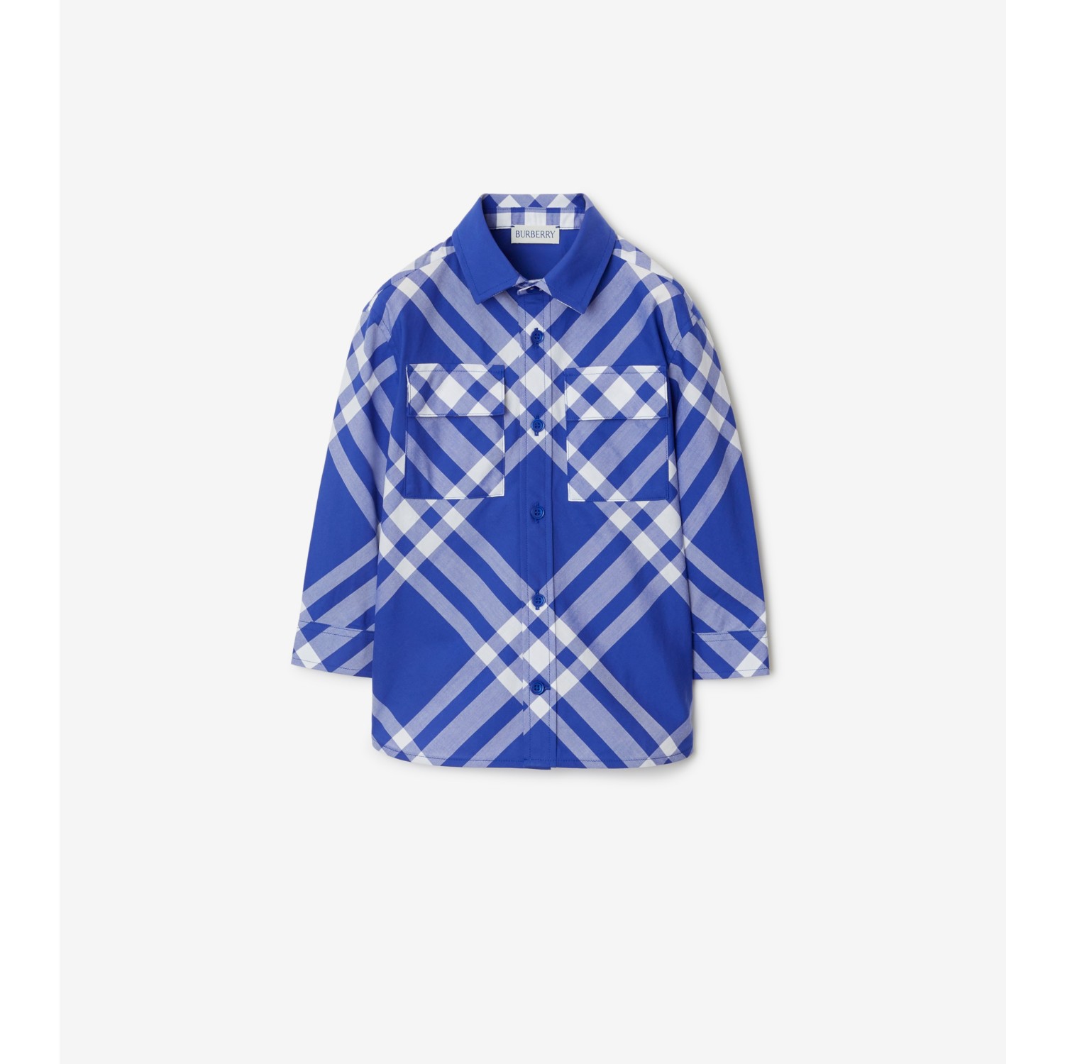 White and hotsell blue burberry shirt