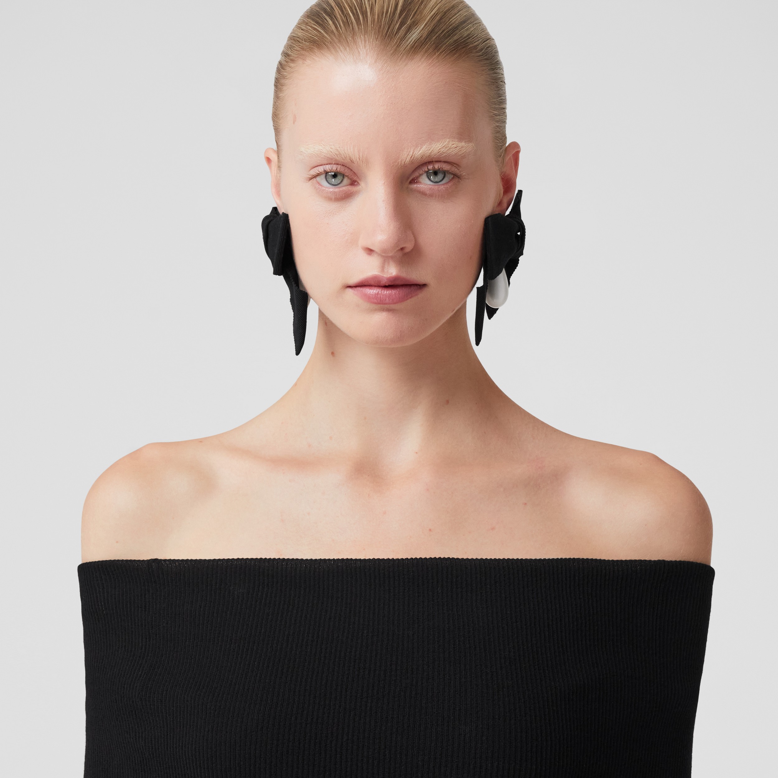 Haut en maille de coton technique côtelée (Noir) - Femme | Site officiel Burberry® - 2