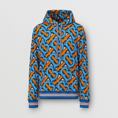 orange burberry hoodie