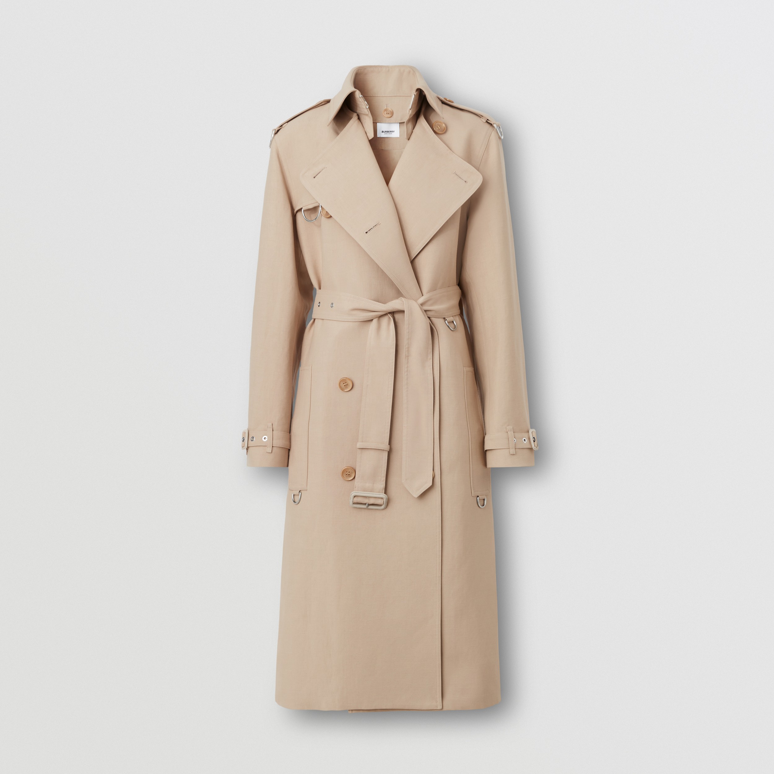 Hemp Blend Reconstructed Trench Coat in Soft Fawn - Women | Burberry® Official - 4