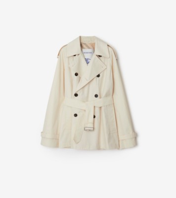 Burberry cream trench coat best sale