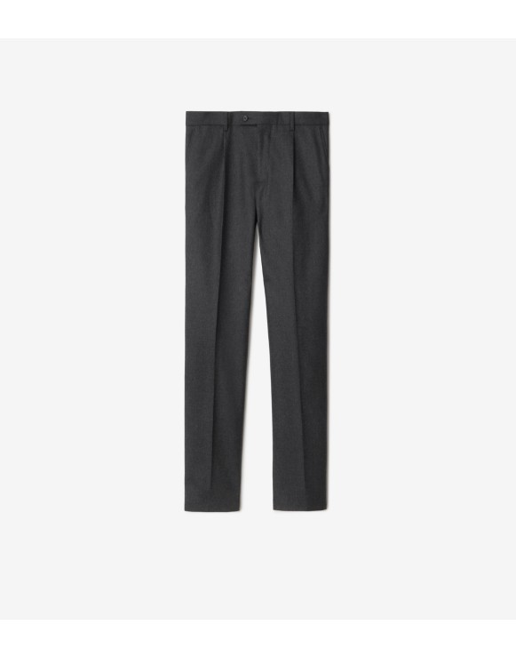 Wool Flannel Tailored Trousers