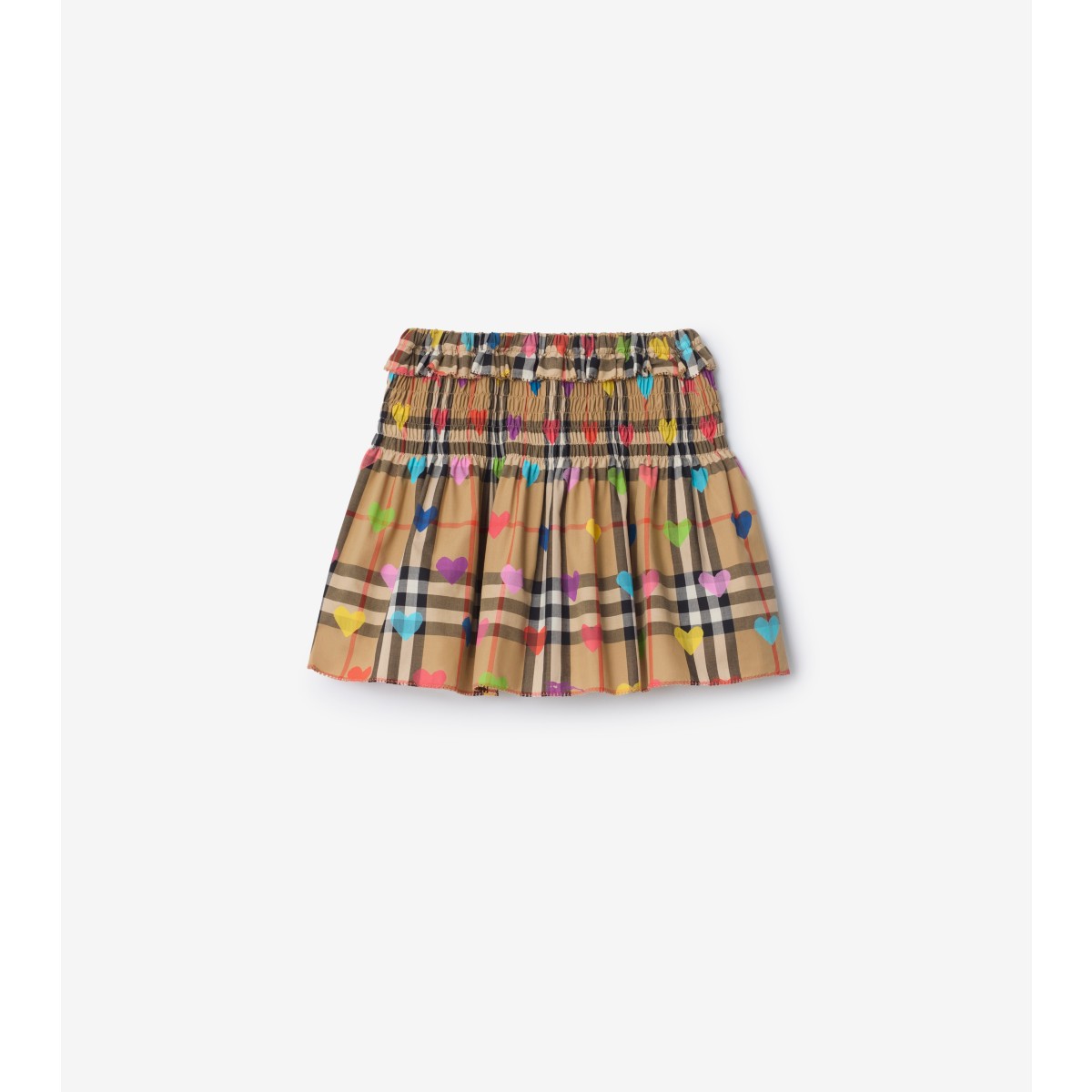  Check Heart Cotton Skirt
