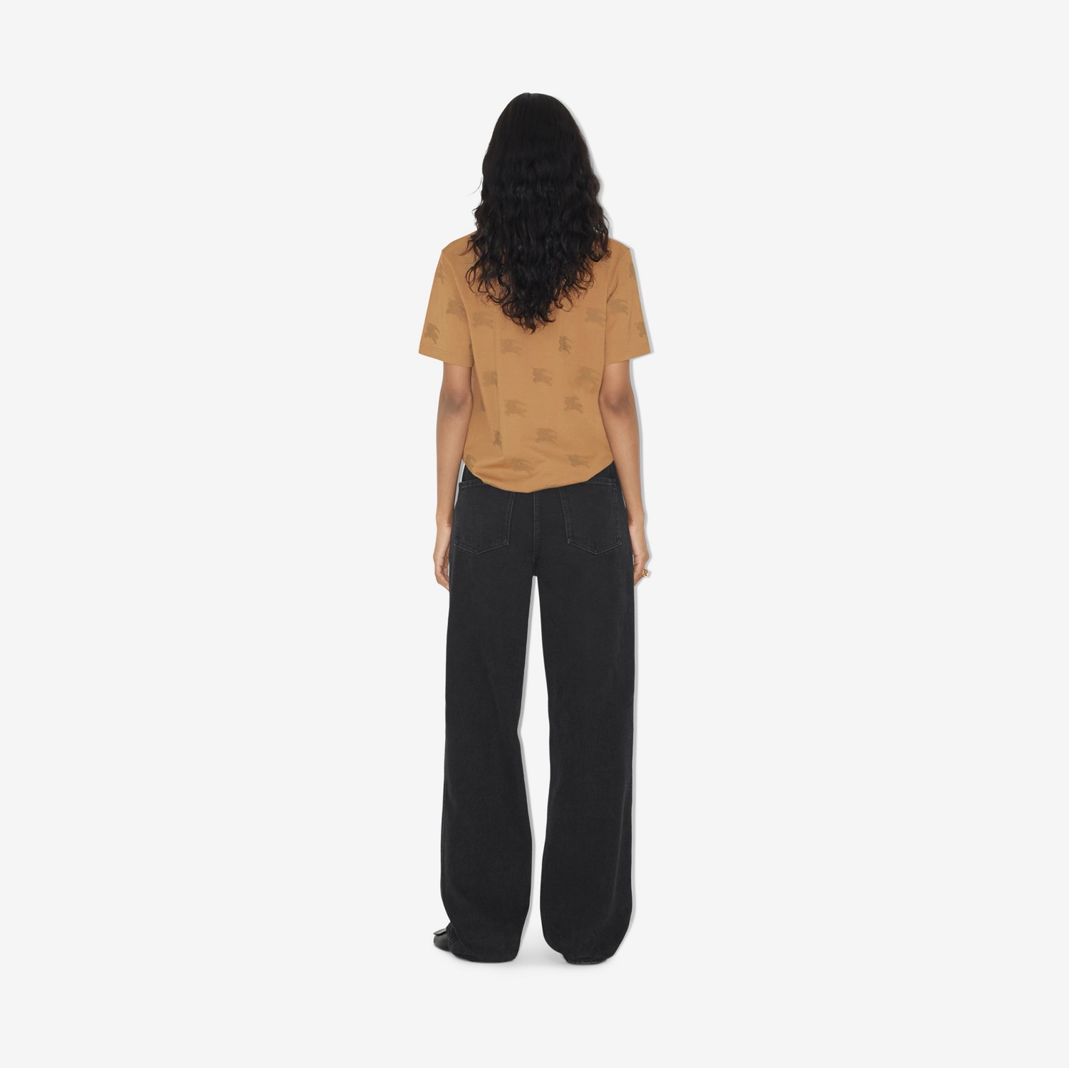 EKD 코튼 티셔츠 (카멜) - 여성 | Burberry®