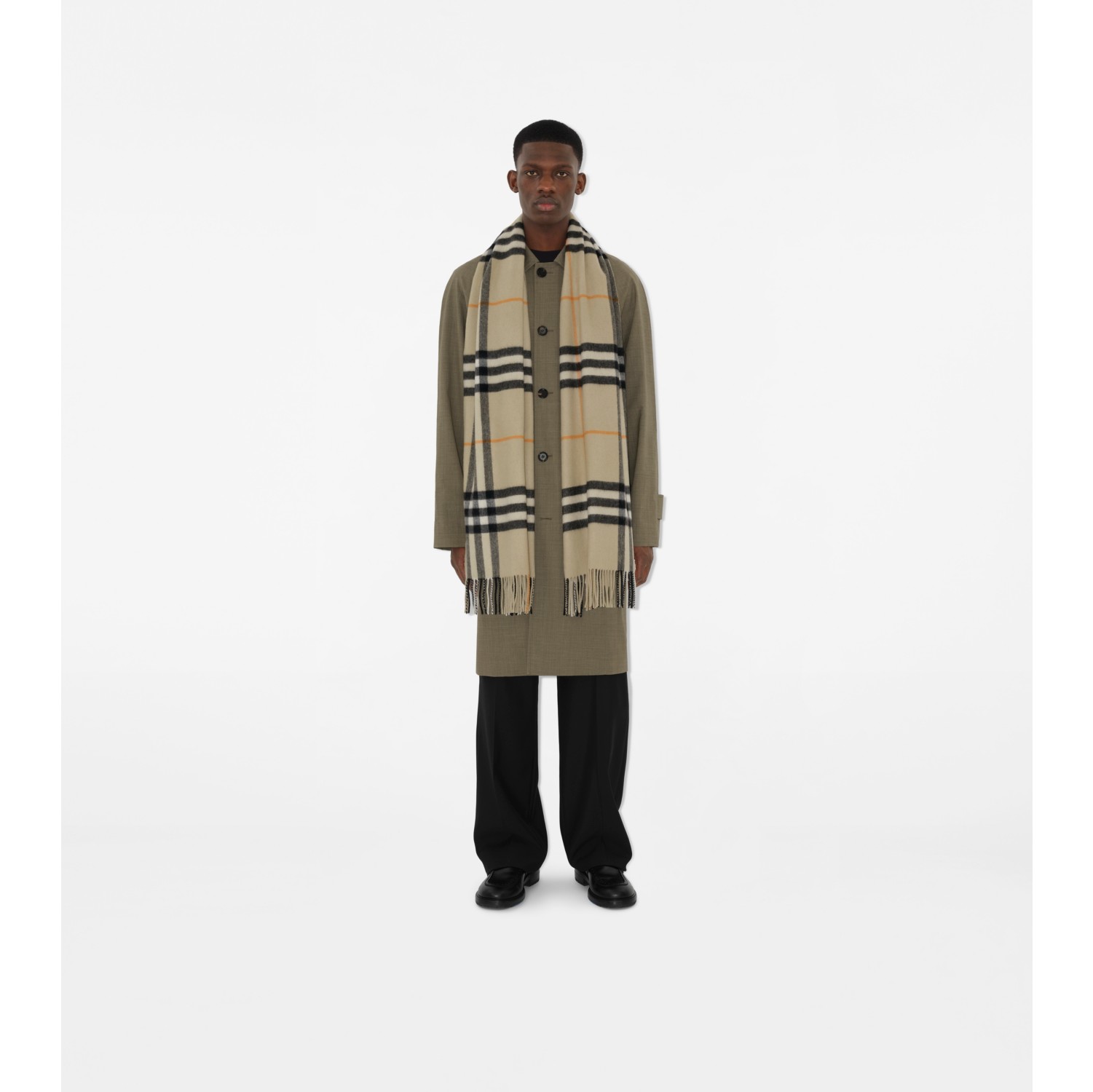 Sciarpa ampia in cashmere Check