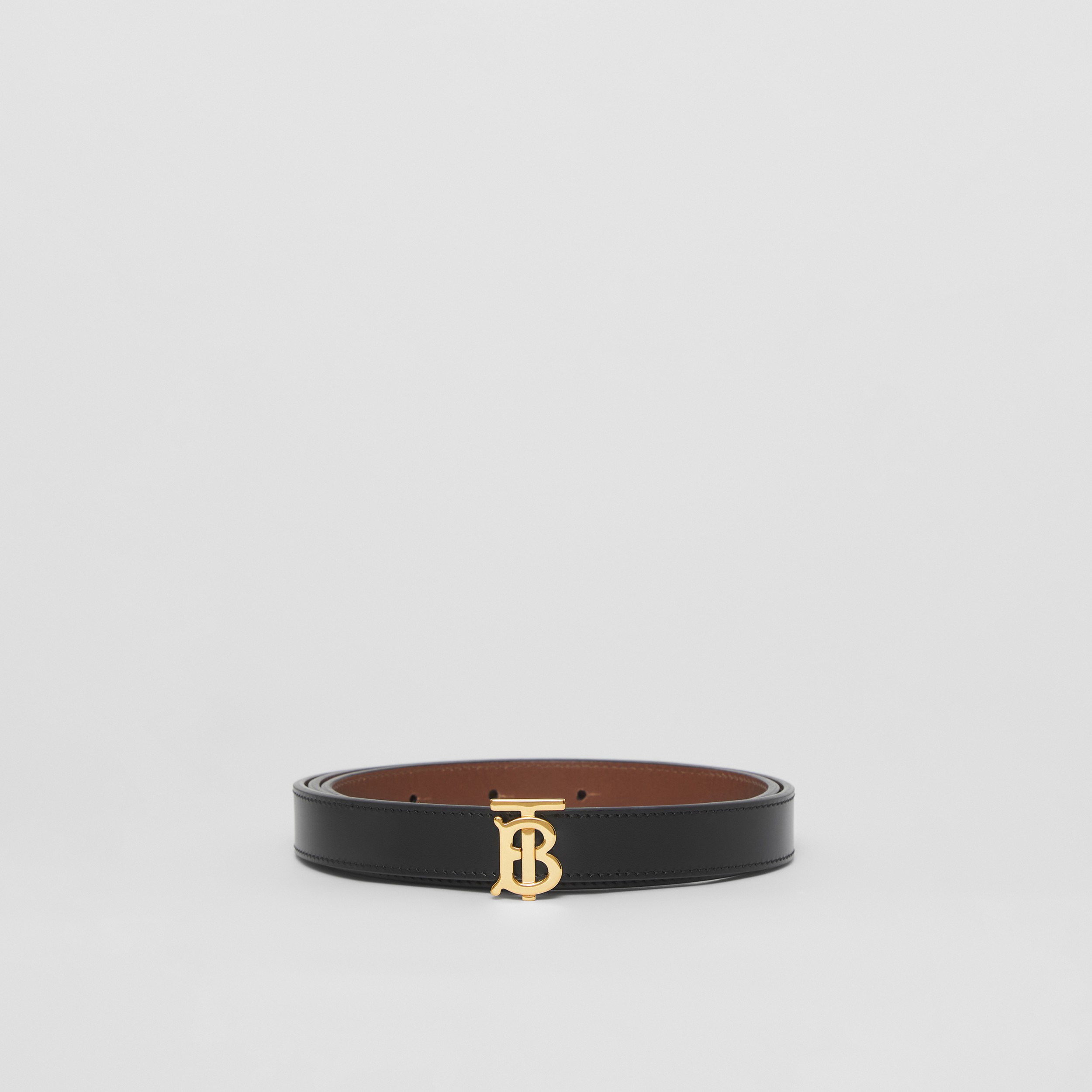 Reversible Leather TB Belt in Black/tan/gold | Burberry® Official - 4