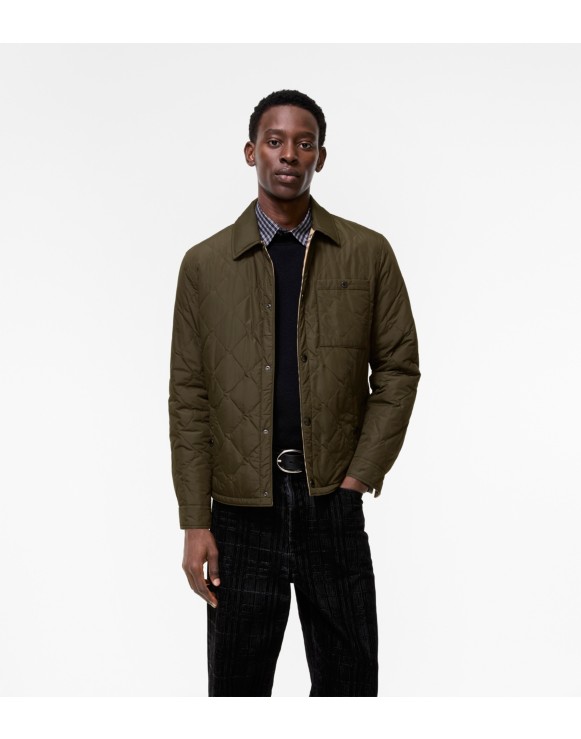 BURBERRY ［バーバリー］キルティングジャケット ノバチェック カーキ メンズ デザイナーキルティングジャケット | Burberry® 公式サイト