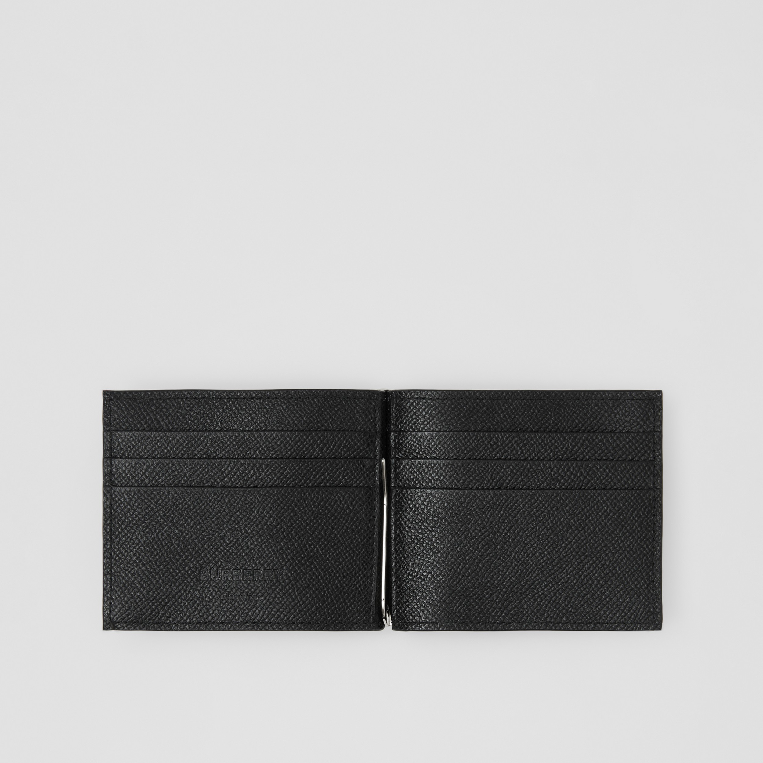 Grainy Leather TB Money Clip Wallet in Black - Men | Burberry® Official - 3