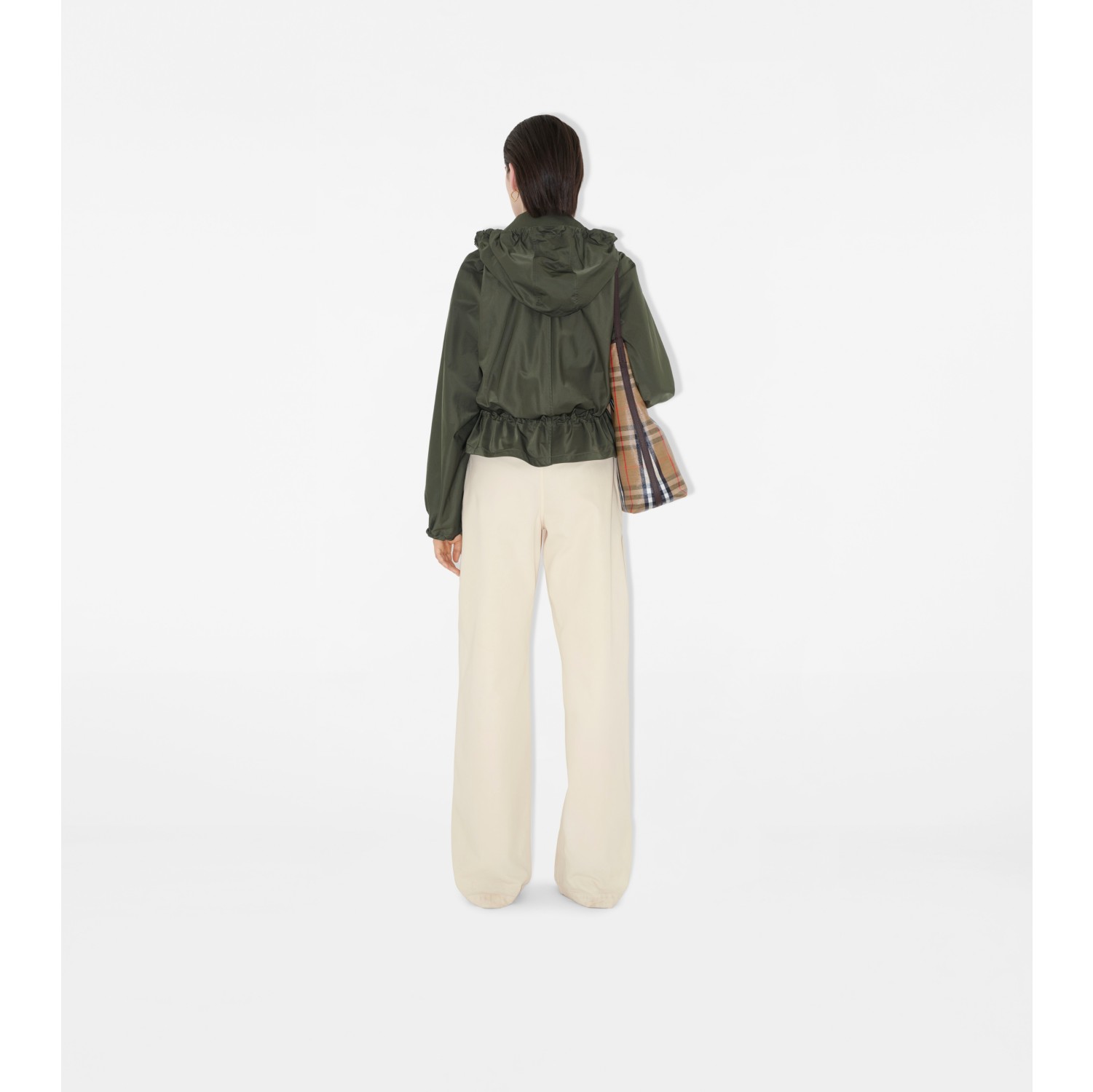Satin Hooded Trench Jacket