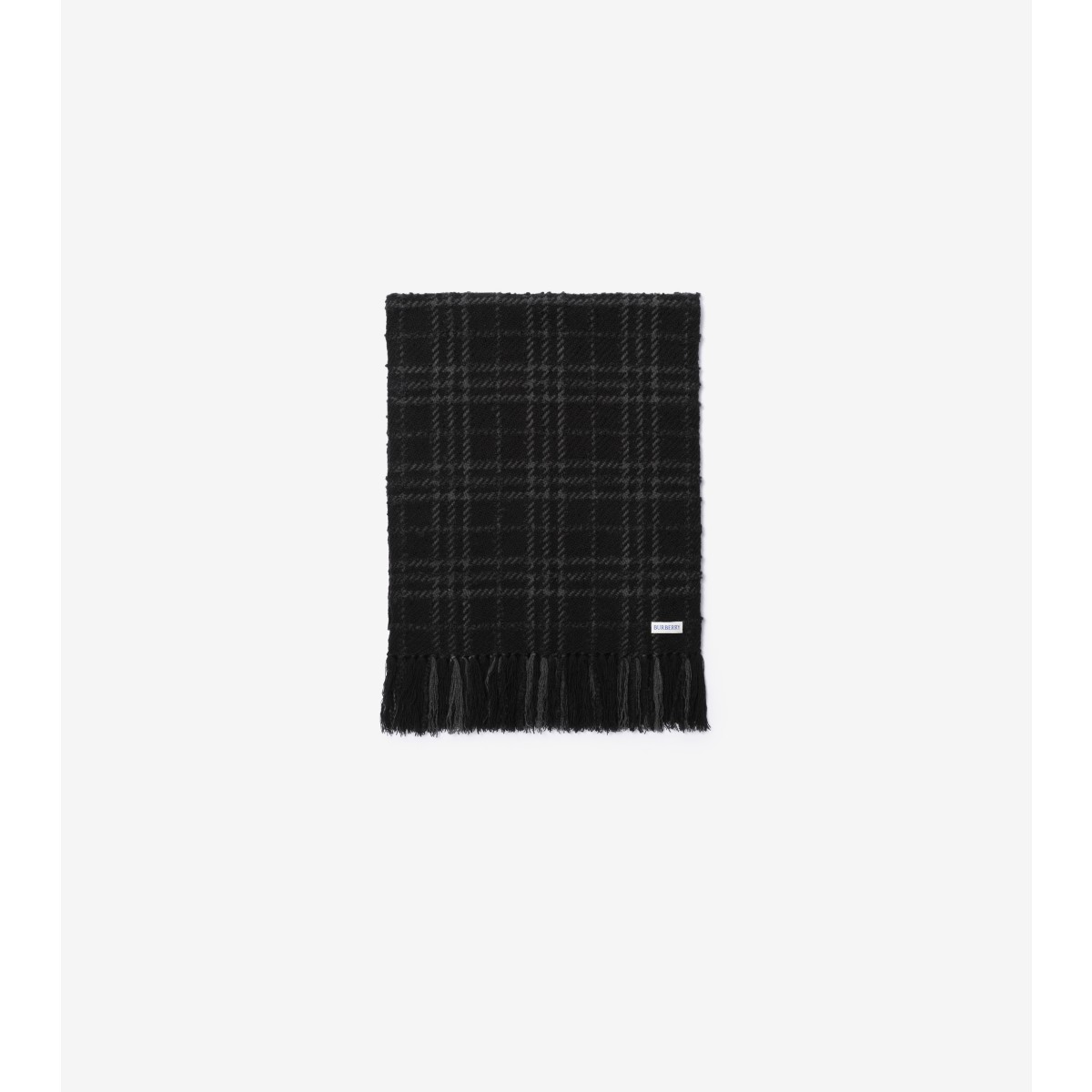  Check Embellished Bouclé Scarf