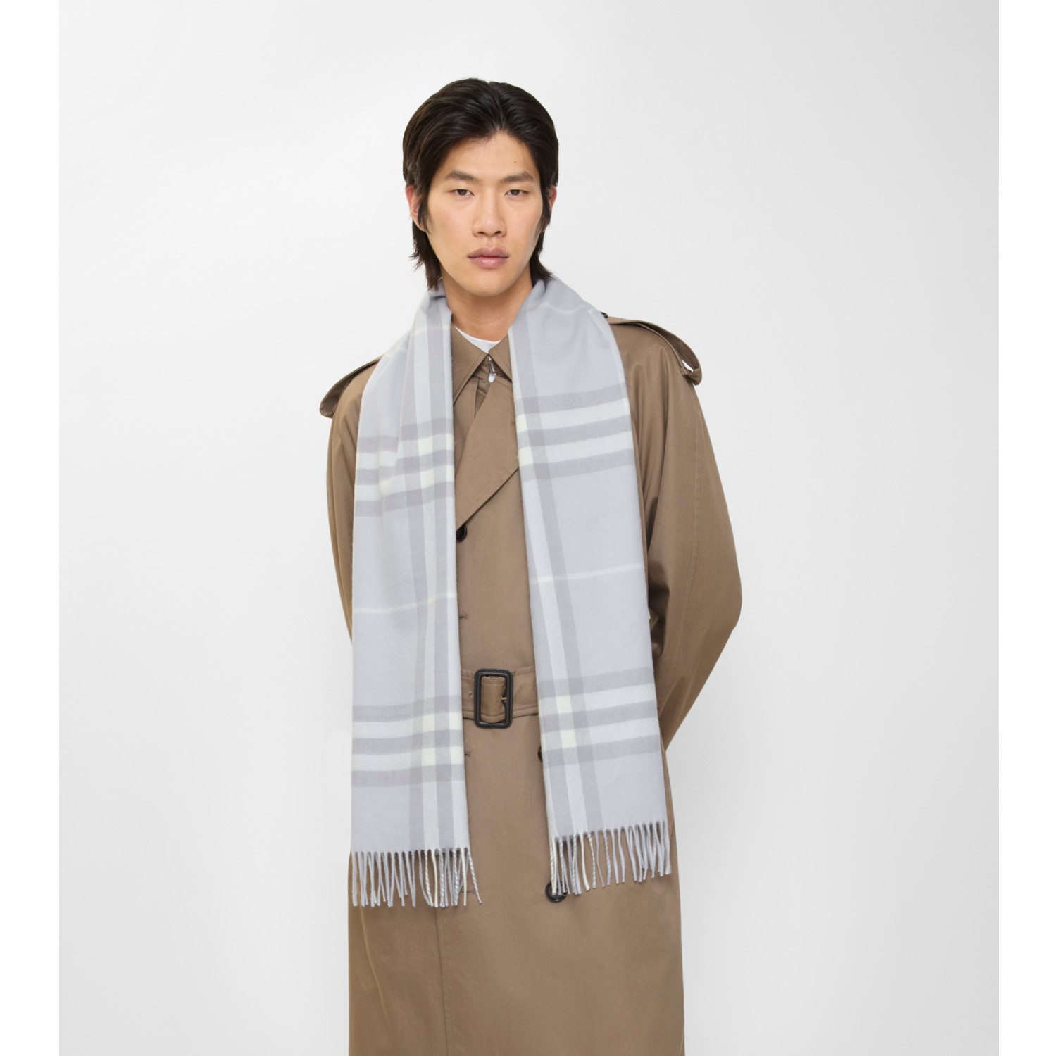 Check Cashmere Scarf