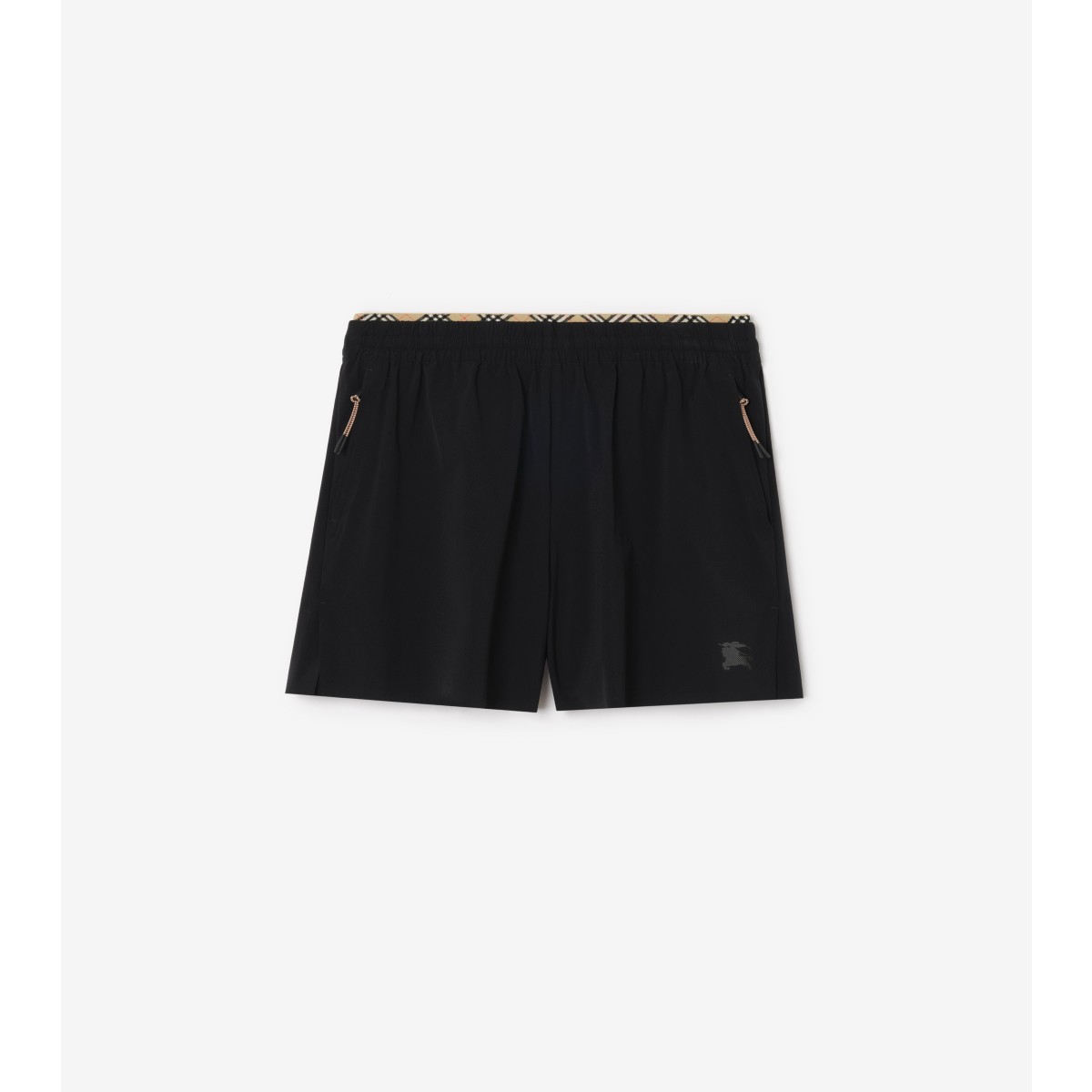  Check Trim Stretch Nylon Shorts