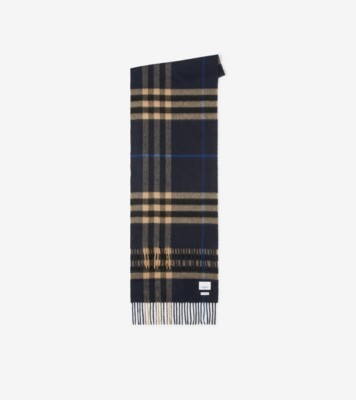 Burberry Branded Logo Text Cashmere Scarf, Camel Black