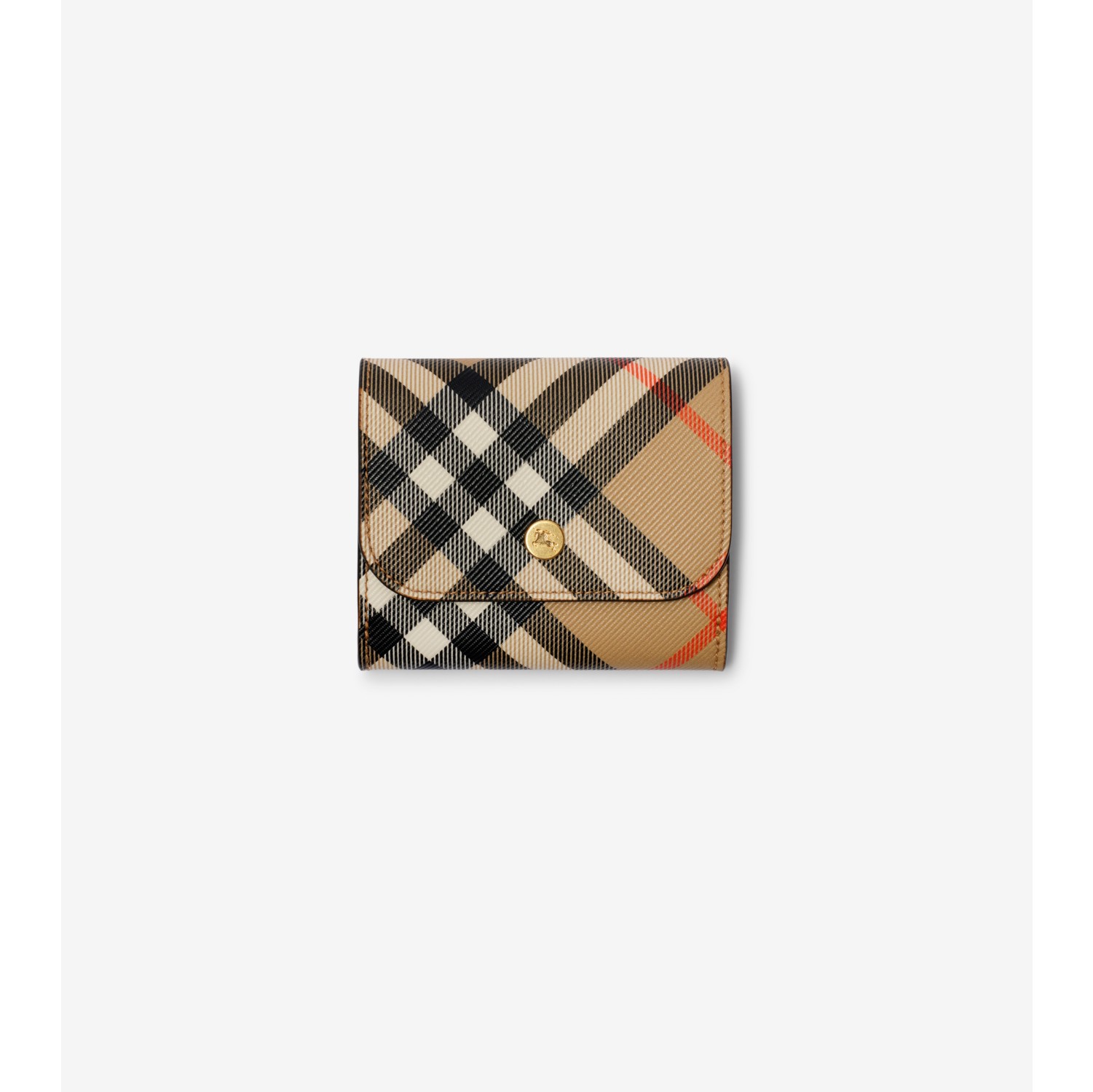 Check Coin Card Case in Sand - Women | Burberry® Official