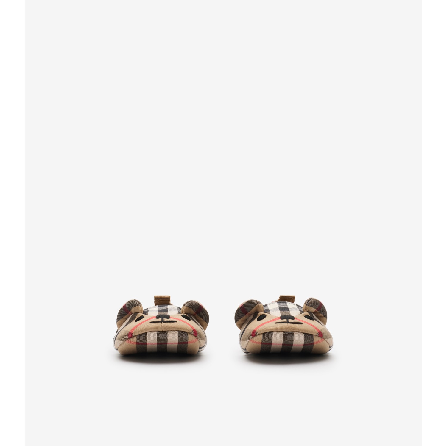 Thomas Bear Check Cotton Booties