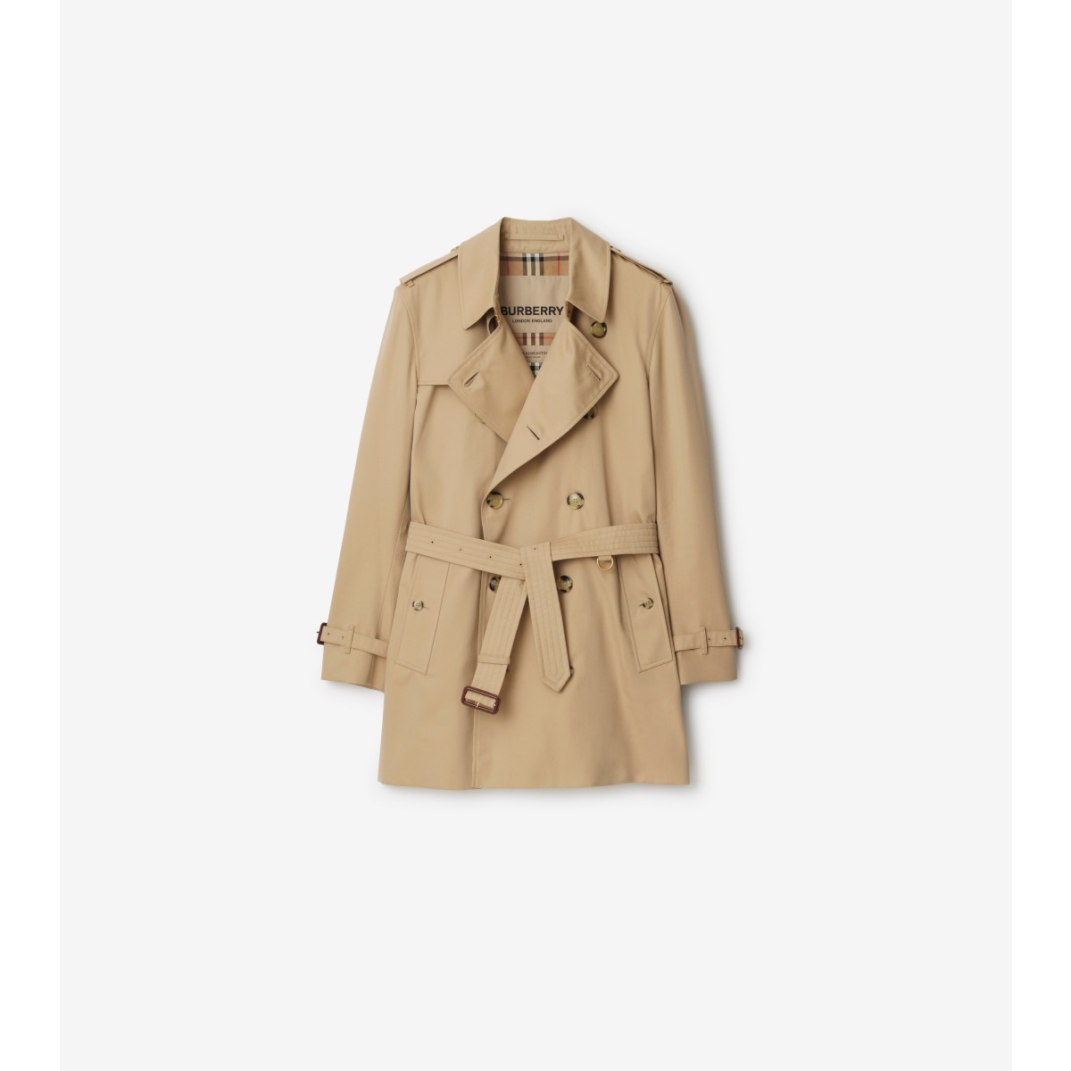  Check Short Kensington Heritage Trench Coat