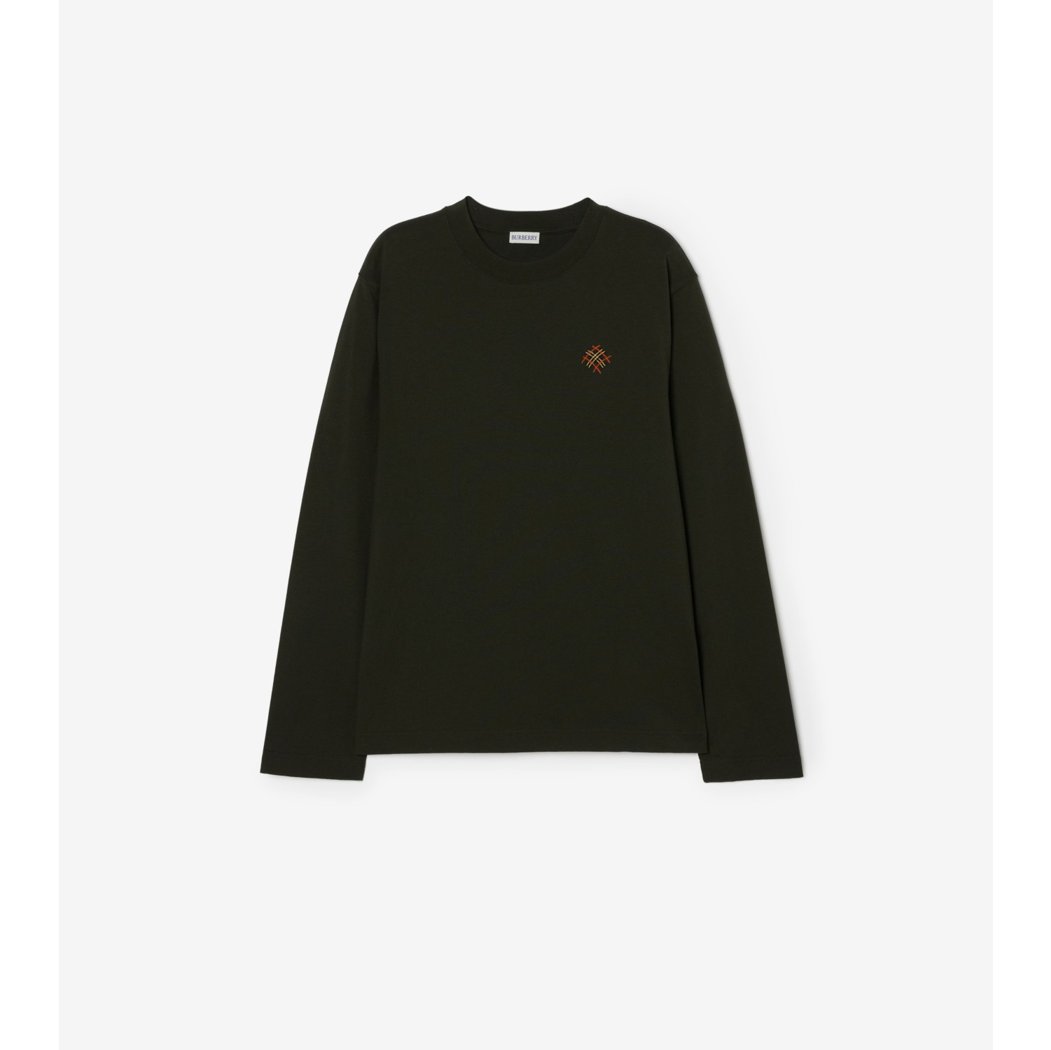 T-shirt in cotone a maniche lunghe con logo