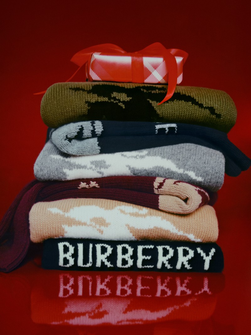 Burberry Festive Campaign featuring Men's EKD Wool Cashmere Sweater​.