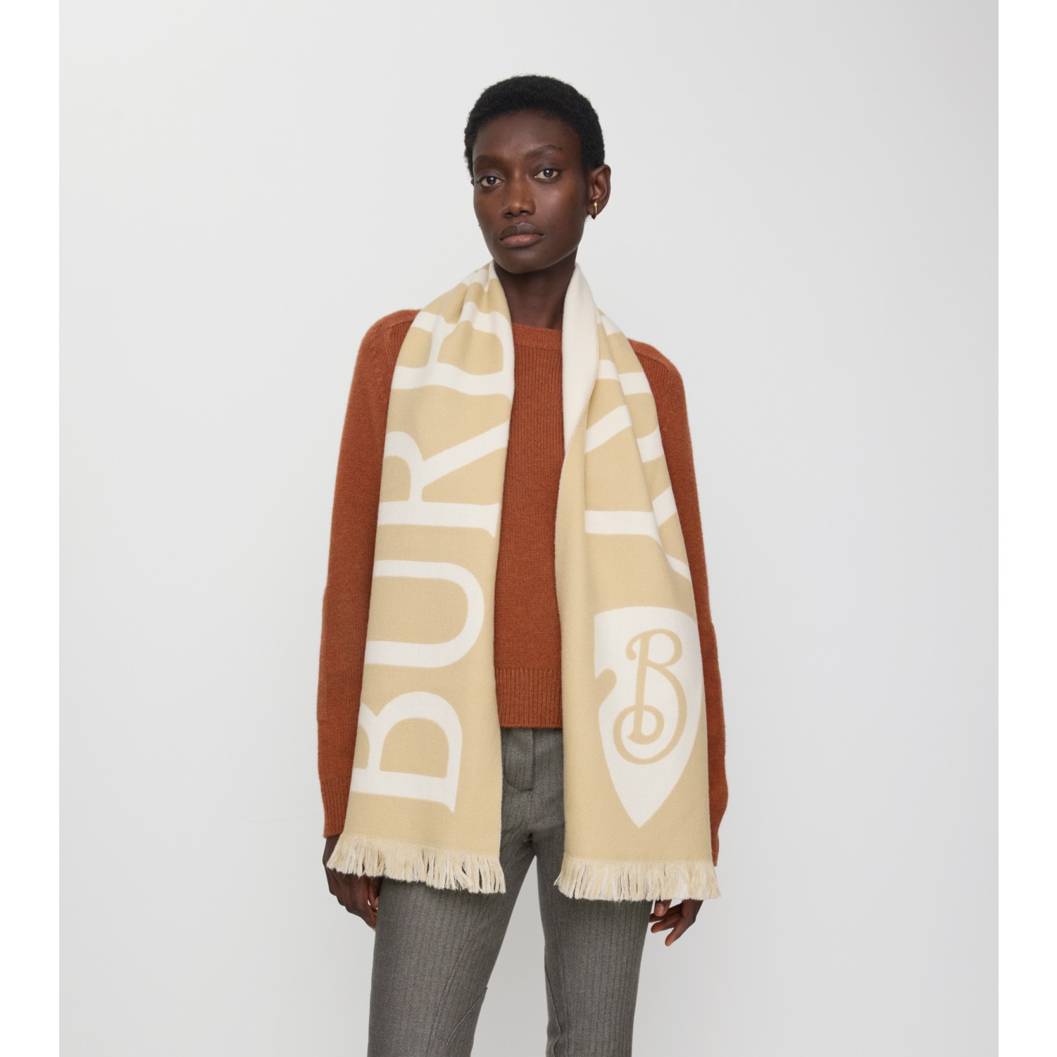 Logo Wool Scarf