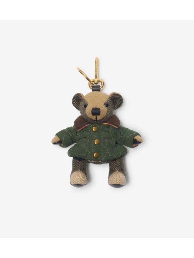 Thomas Bear Charm in Juniper green - Women | Burberry® Official