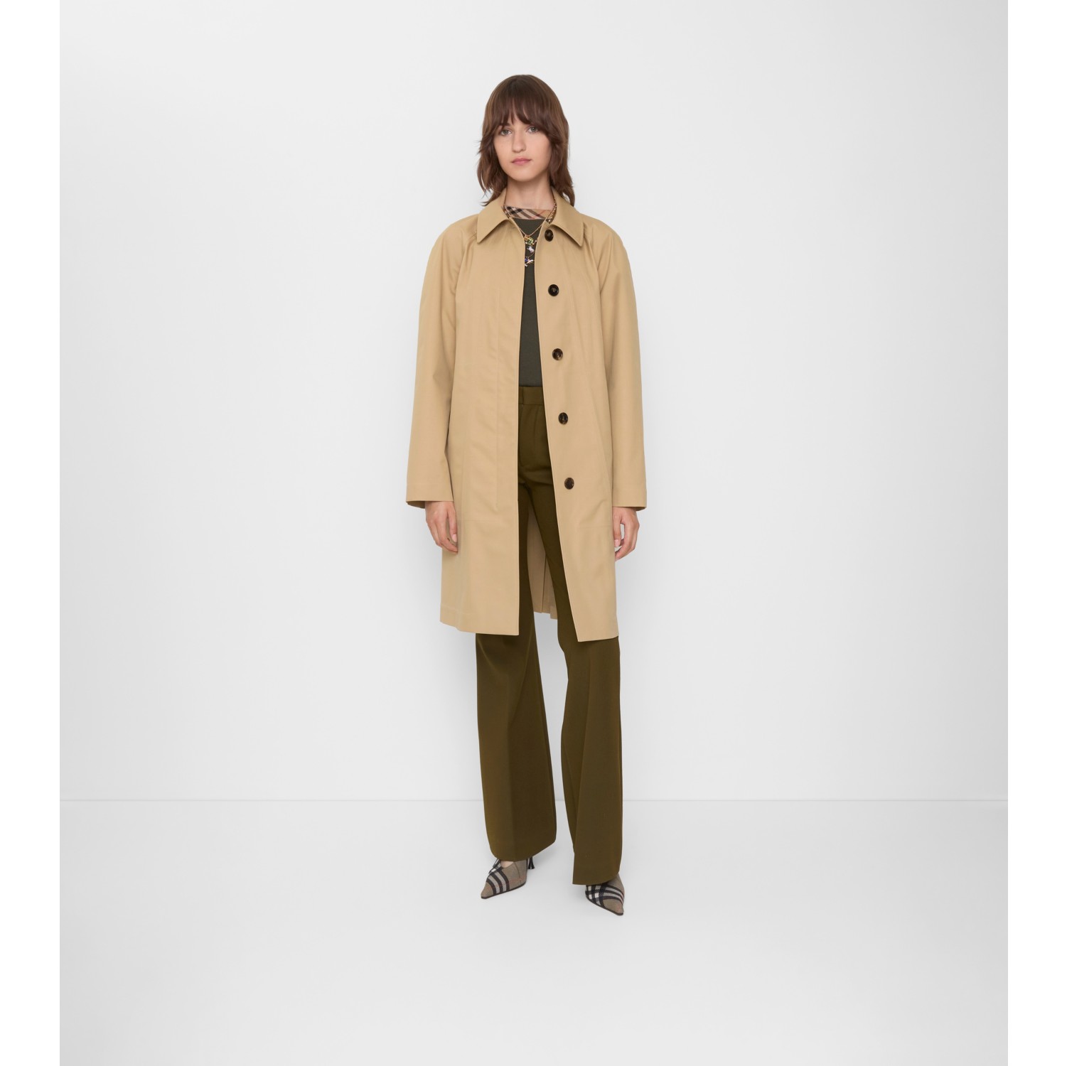 Mid-length Bonded Cotton Car Coat
