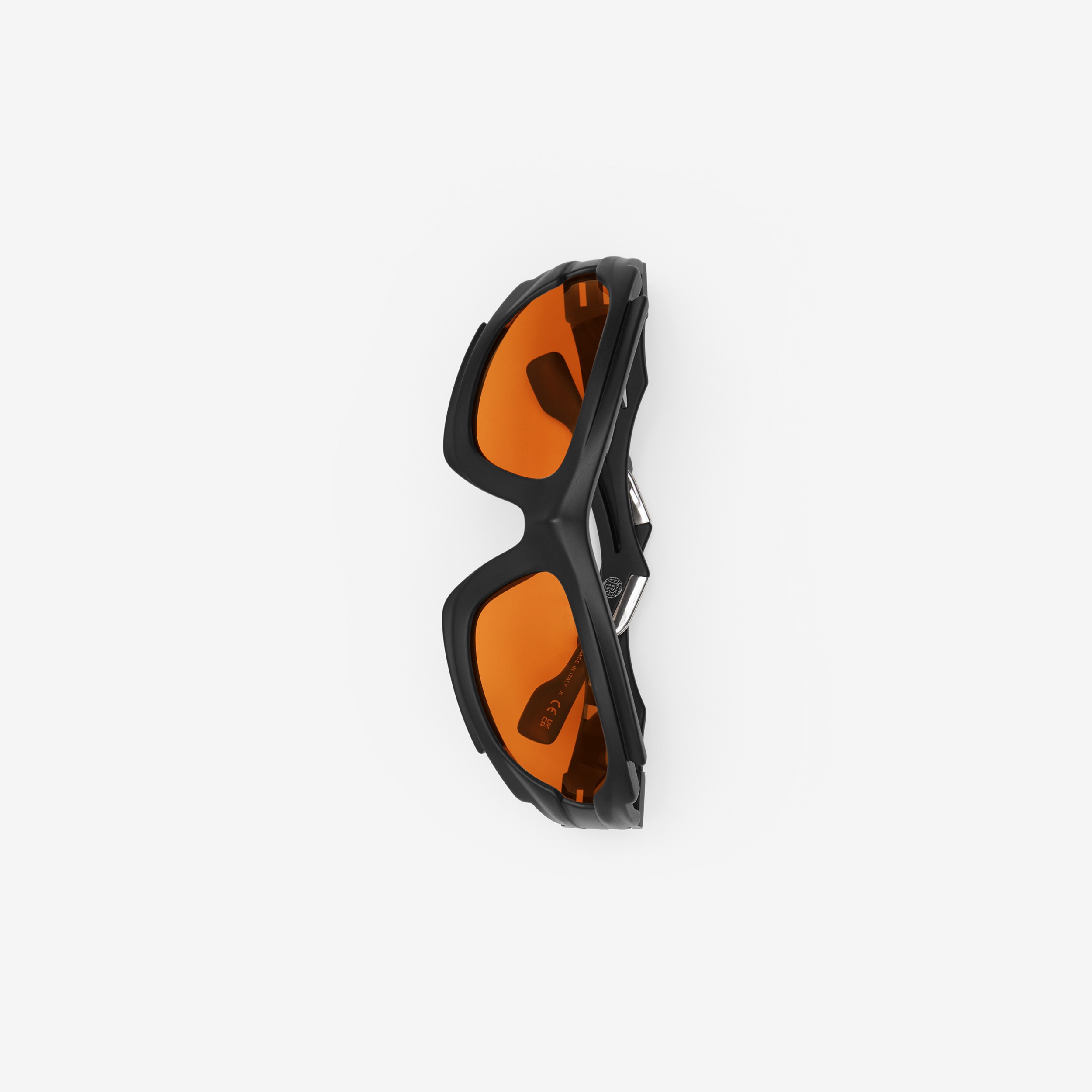 Occhiali da sole Marlowe con montatura geometrica (Nero/arancione) | Sito ufficiale Burberry® - 2
