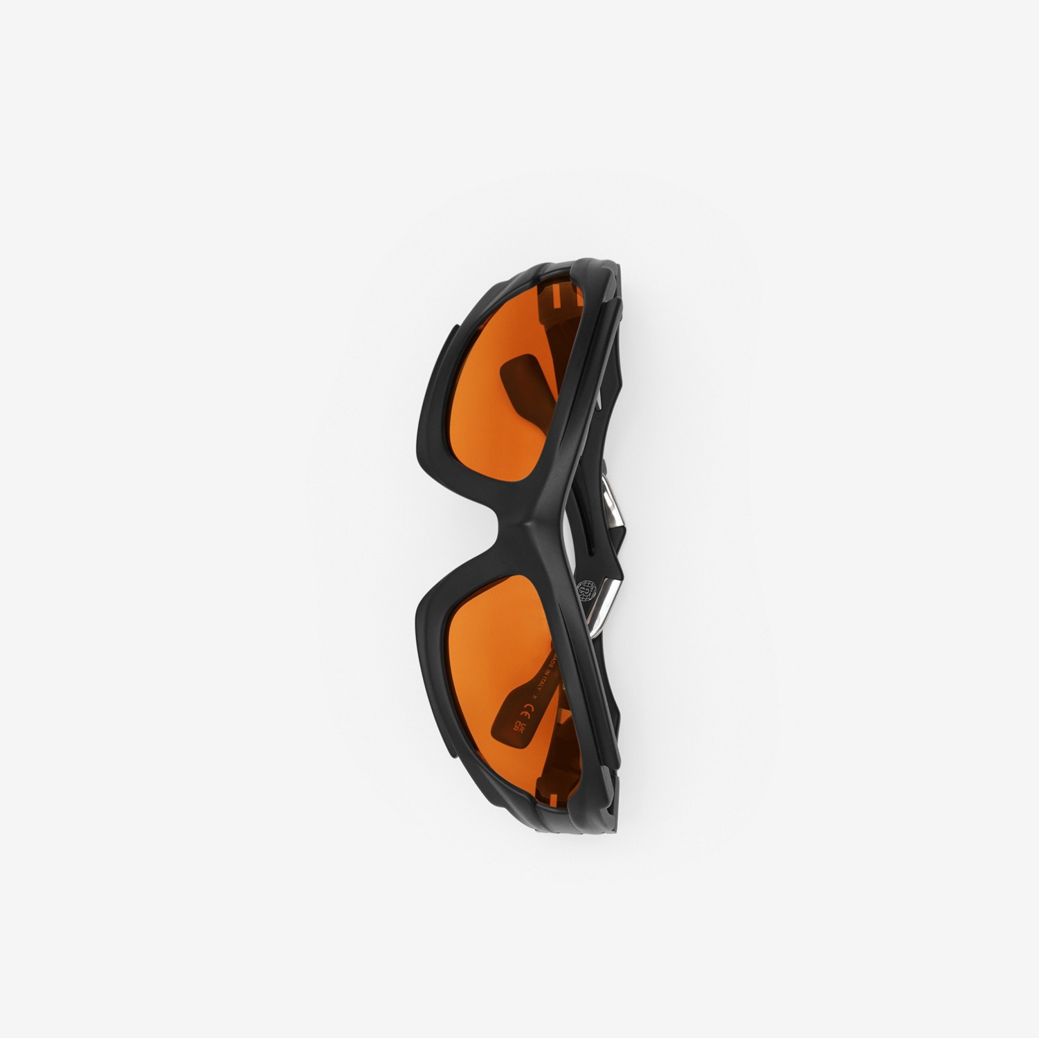 Sonnenbrille „Marlowe“ mit geometrischer Fassung (Schwarz/orange) | Burberry®