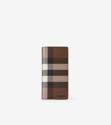 Brown checkered wallet